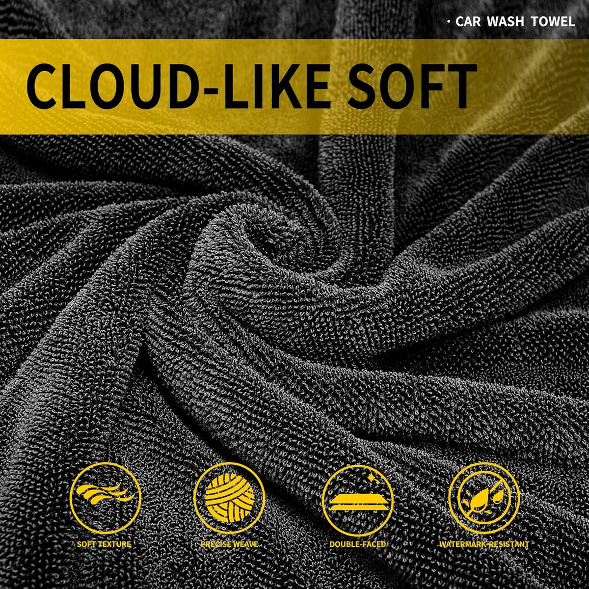2 Pack Car Drying Towels (48”x24”),Extra Large Double-Twist Pile Drying Towels Car Detailing for Car Care Wash,Car Super Cleaning Supplies Accessories kit,Ultra Absorbency