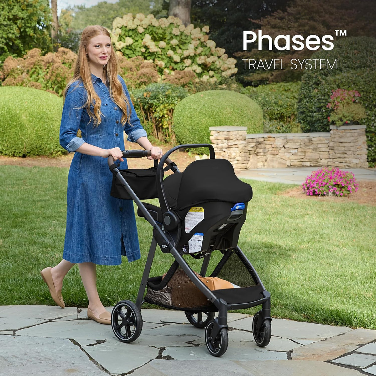 Britax Phases Travel System with Arbor Infant Car Seat — Raven Black