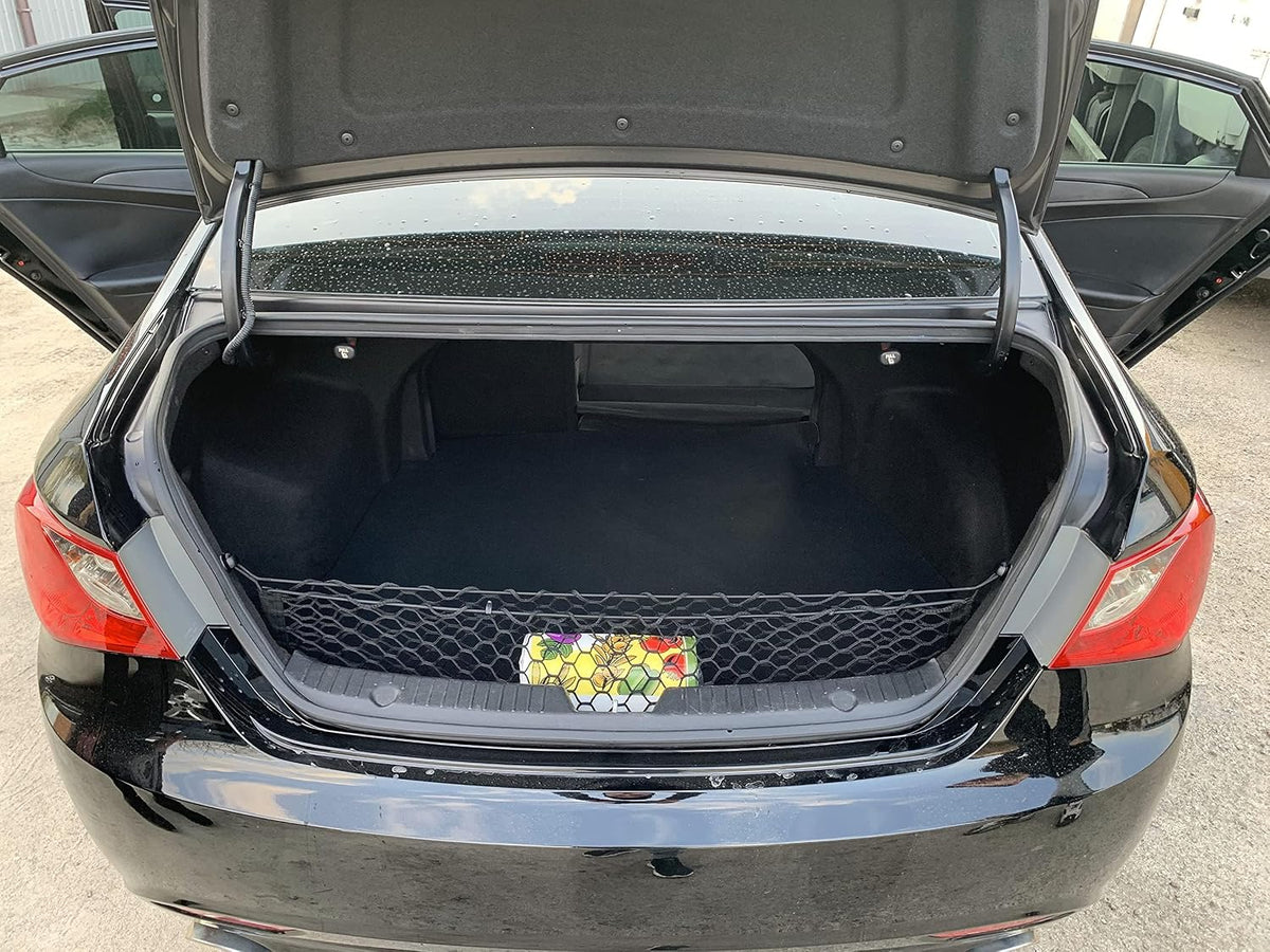 Envelope Style Trunk Mesh Cargo Net Compatible with Hyundai Sonata Limited SE GLS 2011-2024 - Car Accessories - Premium Trunk Organizers and Storage - Cargo Net for SUV - Vehicle Carrier Organizer