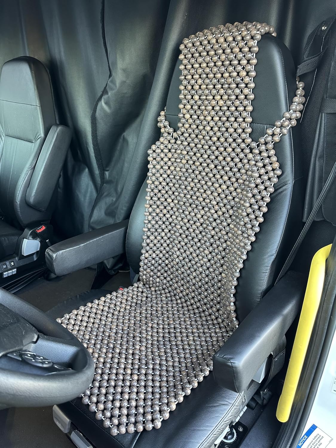 Natural Wood Beaded Seat Cover Pad Mat Comfy Cool Summer Massage Seat Cushion (Square) Medium Size for Car, Sedan,SUV Office Chair