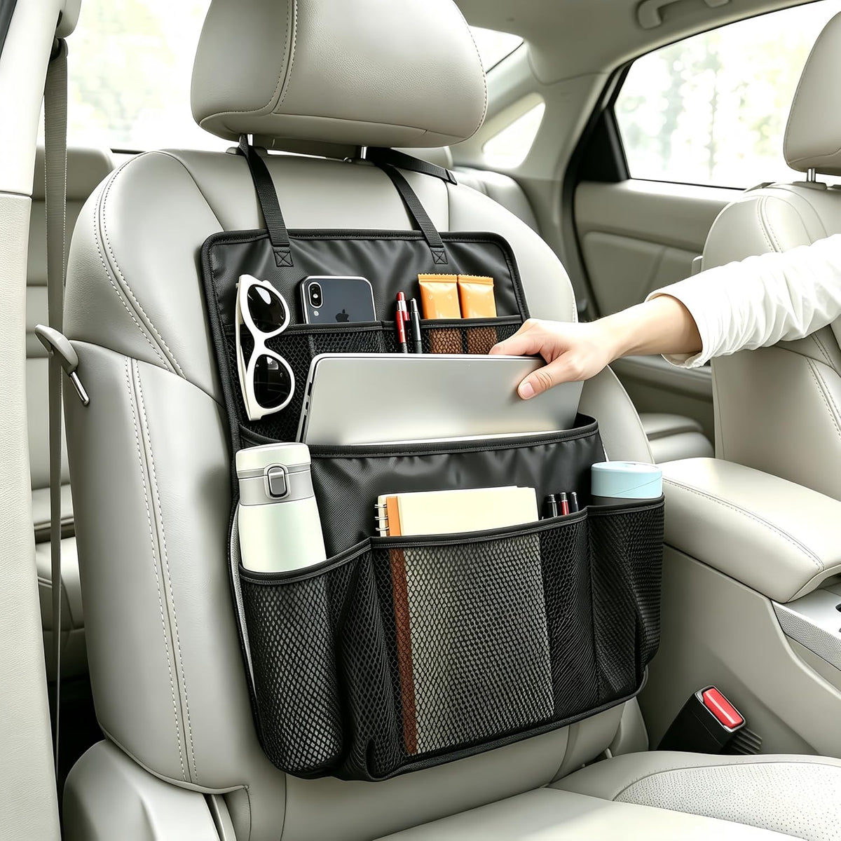 Car Seat Organizer with Compartment,Passenger Seat Organizer