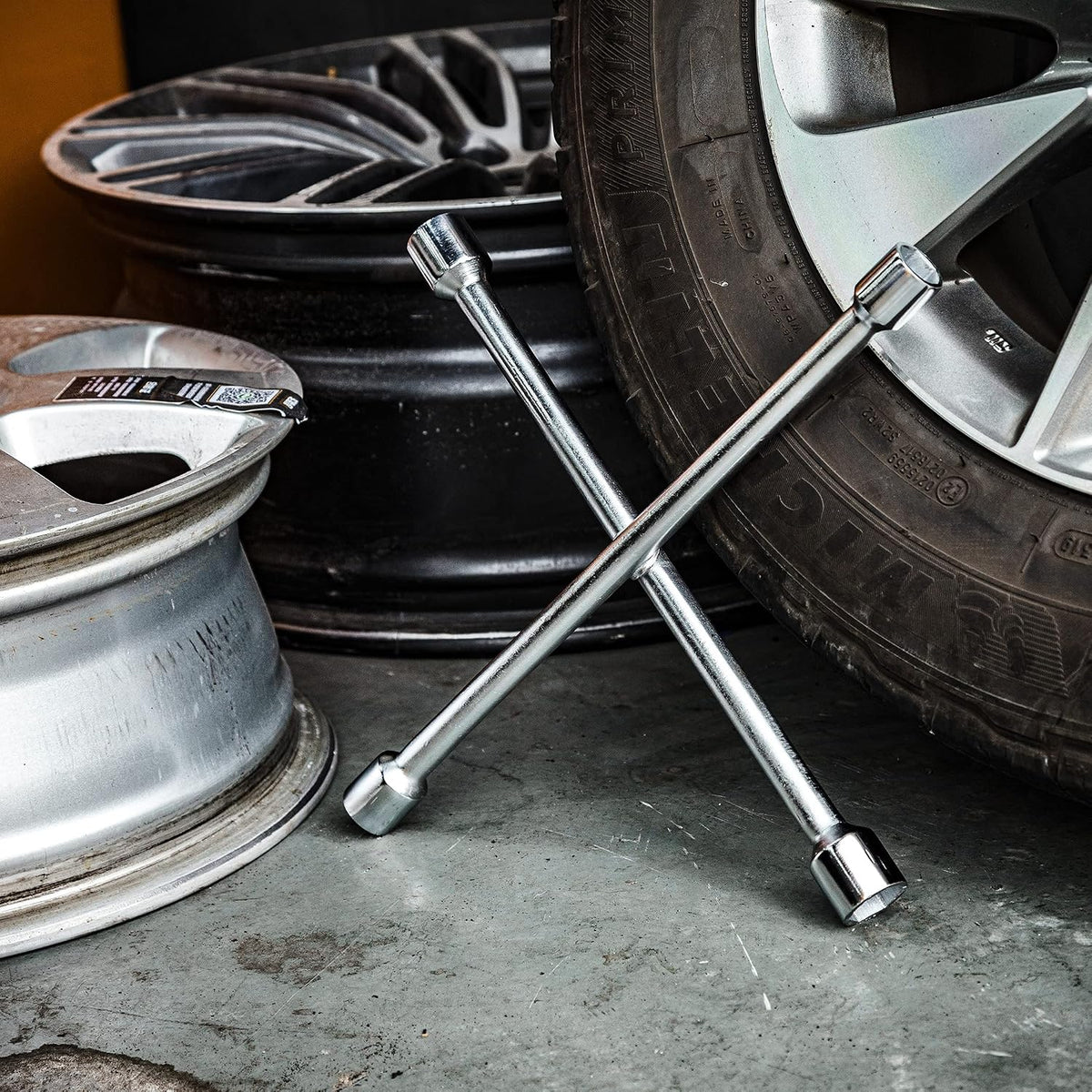 CARTMAN 14 Inch Heavy Duty 4 Way Universal Cross Lug Wrench Tire Iron