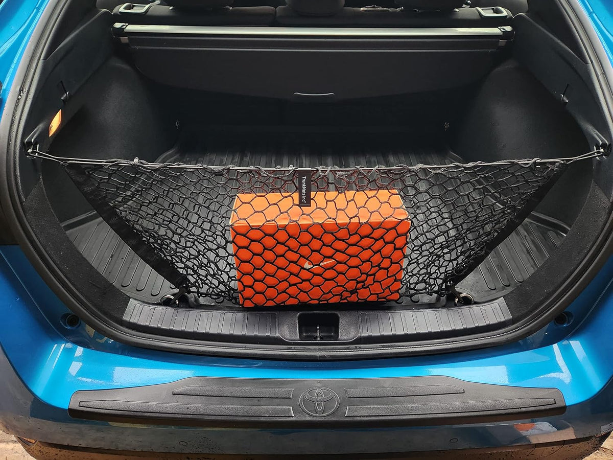 Envelope Style Automotive Elastic Trunk Mesh Cargo Net for Toyota Prius 2016-2024 - Premium Trunk Organizer and Storage - Luggage Net for Sedan - Best Car Organizer for Toyota Prius (XW50)