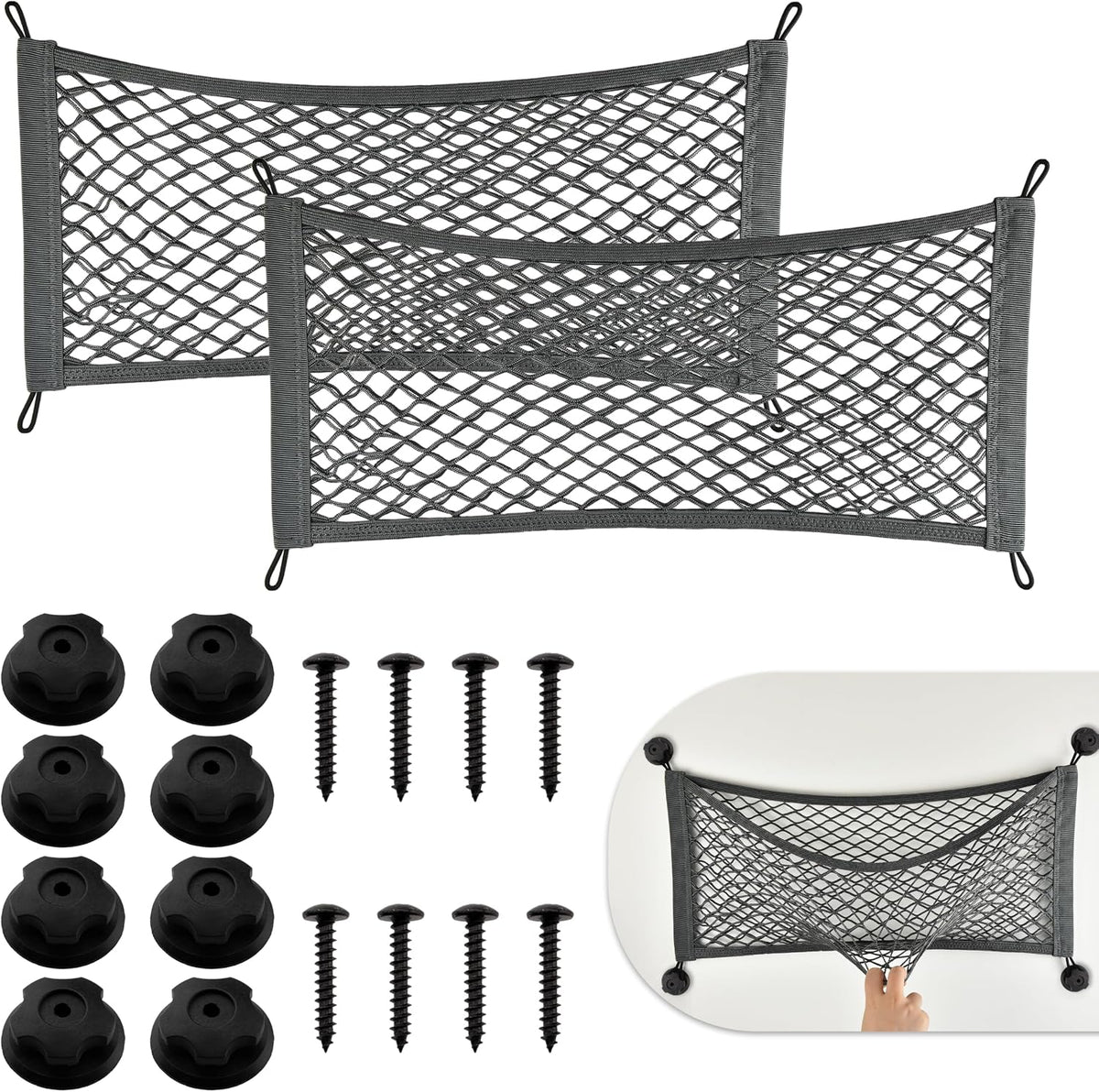 2Pcs Extra Long Cargo Net 27.6" x 9.8"