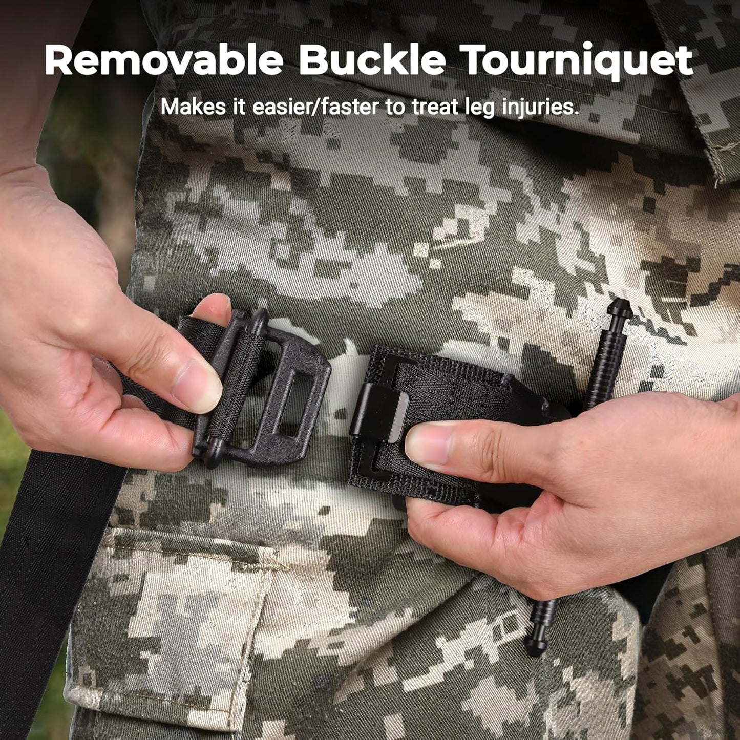 IFAK Trauma Kit with Tourniquet, 4-Inch Israeli Bandage, First Aid Kit for Car, Camping, Hiking and Travel with Molle Bag
