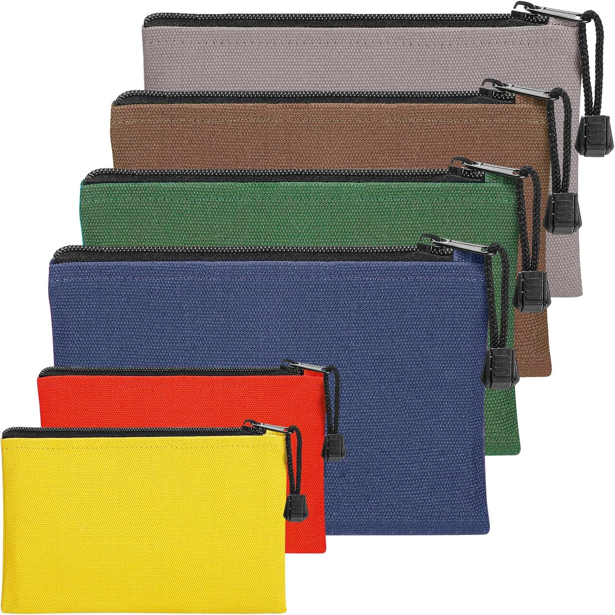 ANPHSIN 6 Pack Heavy-duty Canvas Tool Bags Pouches, 11.2''x 7''