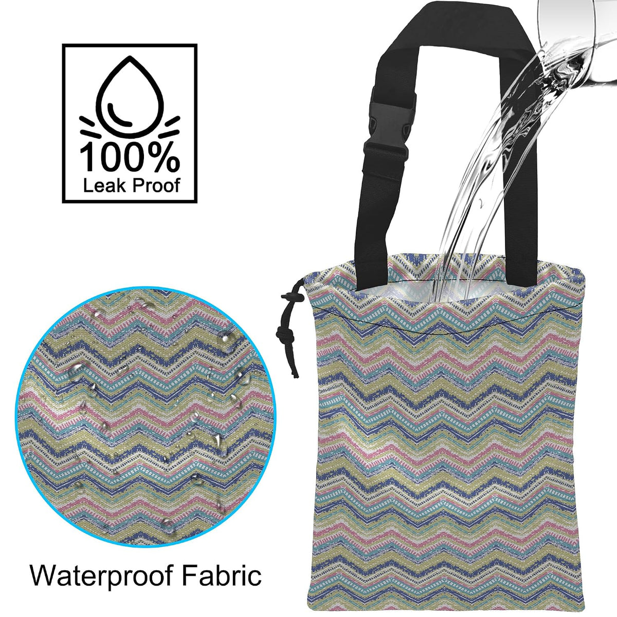 Car Garbage Bag Hanging Car Trash Can for Back Seat with Drawstring