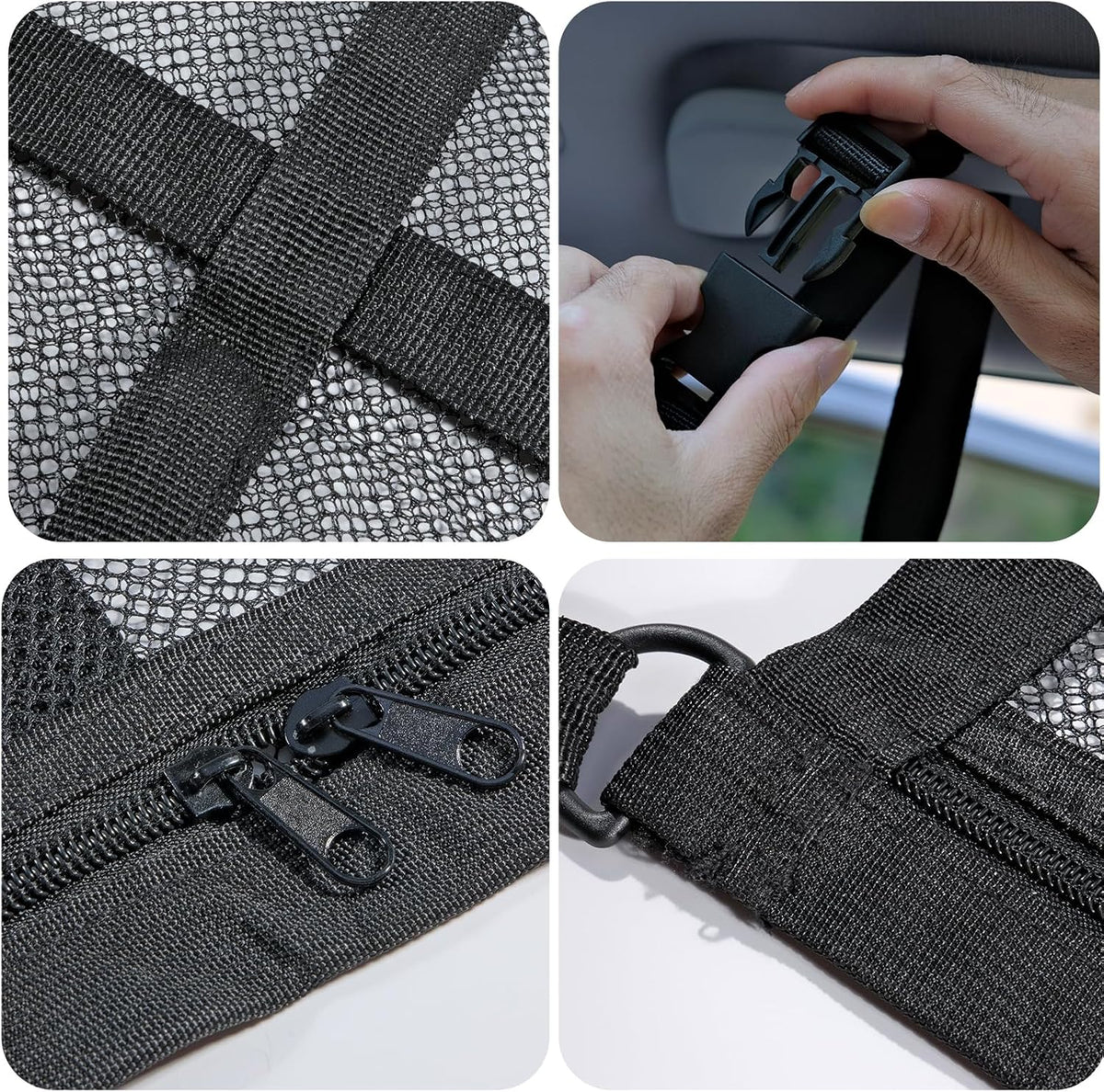 Car Ceiling Cargo Net Pocket, 31"x21" Nine Grid Mesh Nine SUV Roof Organizer Long Trip Storage Bag,Tent Putting Quilt Children's Toy Towel Sundries Interior Accessories