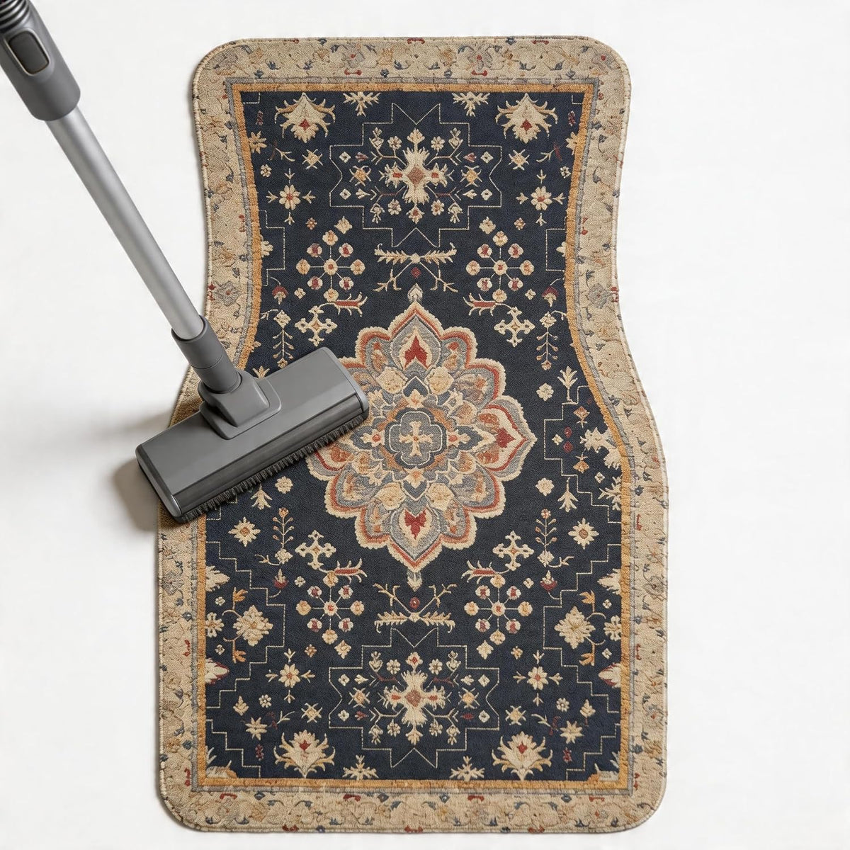 Persian Rug Car Floor Mats Universal Vintage Blue Set