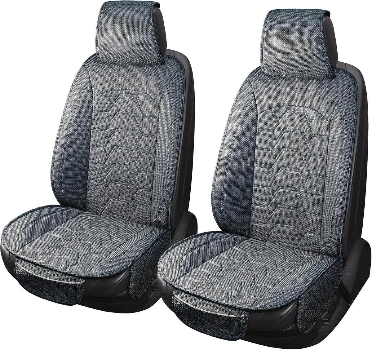 Linen Front Car Seat Covers Cloth Fabric Seat Protectors