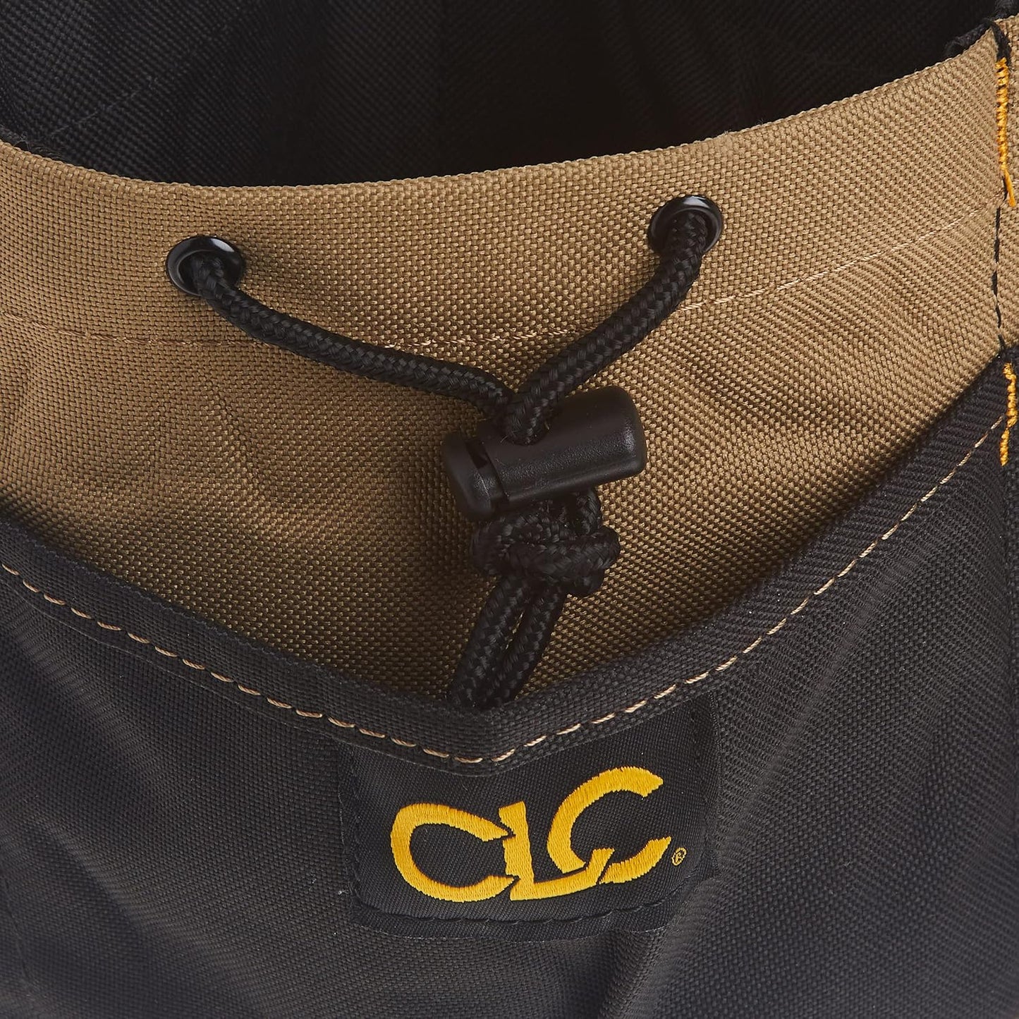 CLC Custom LeatherCraft 1148 Drawstring Bucket Bag, 18 Pocket , Black