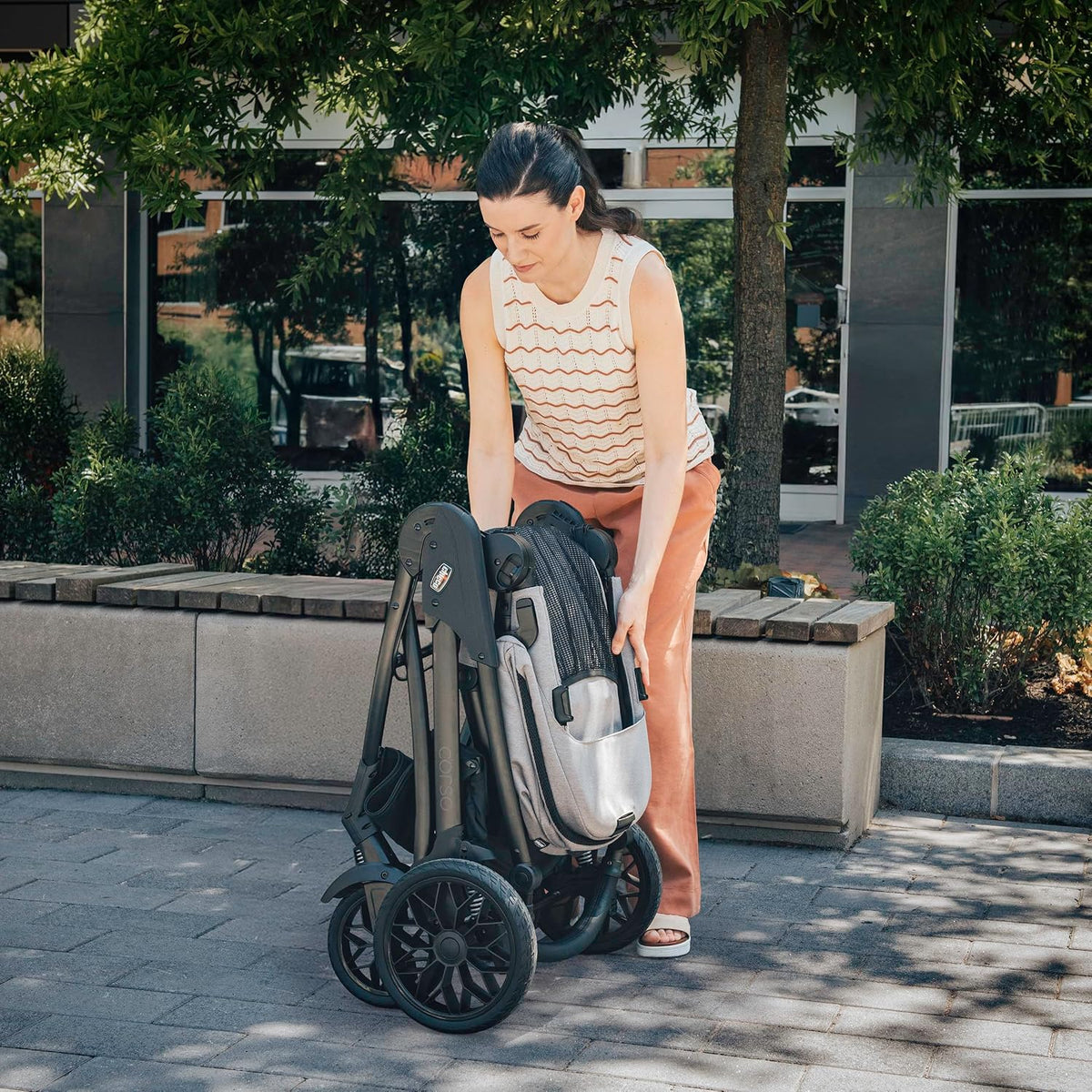 Chicco Corso LE ClearTex Modular Travel System with KeyFit Infant Car Seat | Canyon, baby travel stroller, 4 strolling modes, fits 4-30 lbs, extended rear-facing, newborn insert, one-hand compact fold