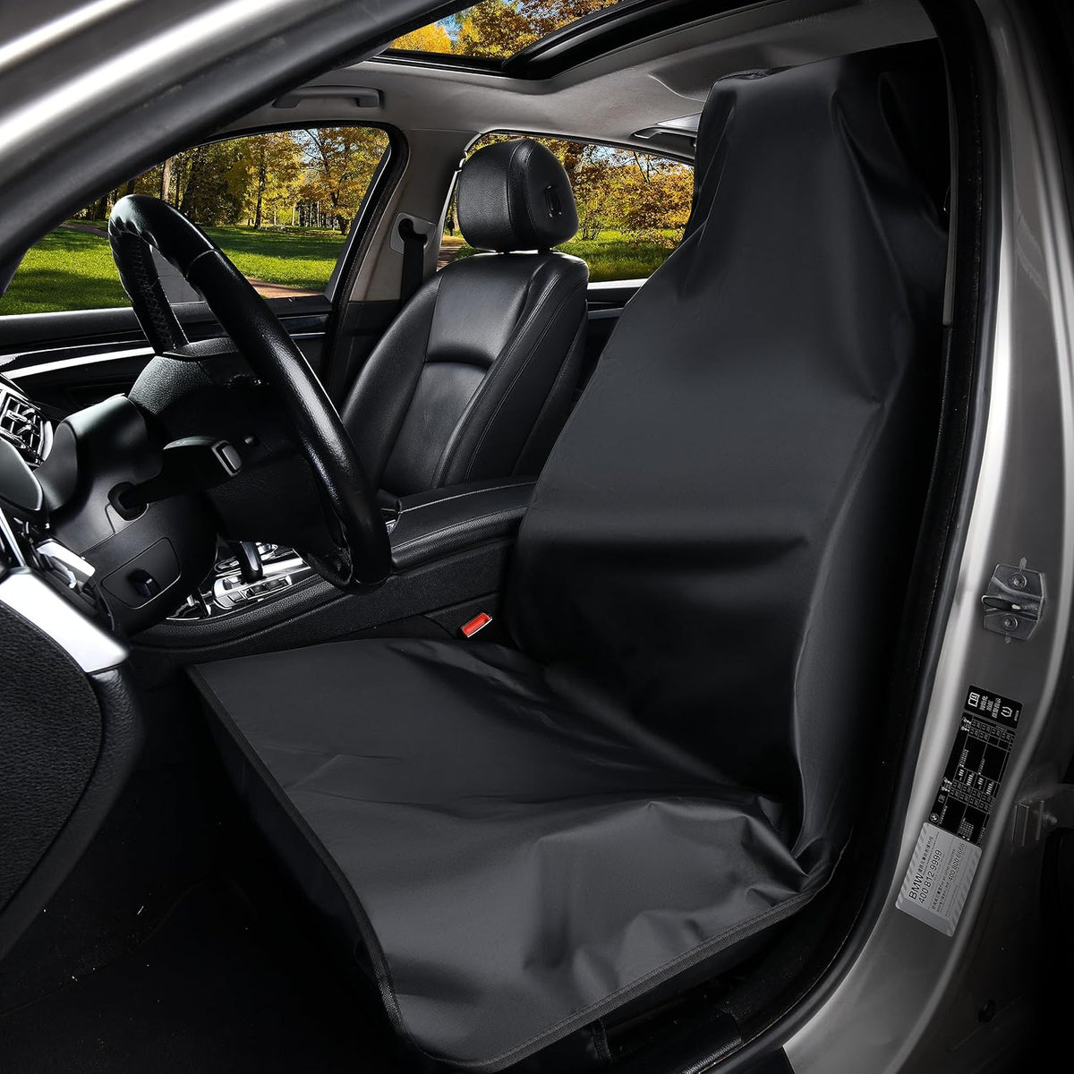 Magca Car Seat Cover Protector, Front Seat, Black, Pack of 1