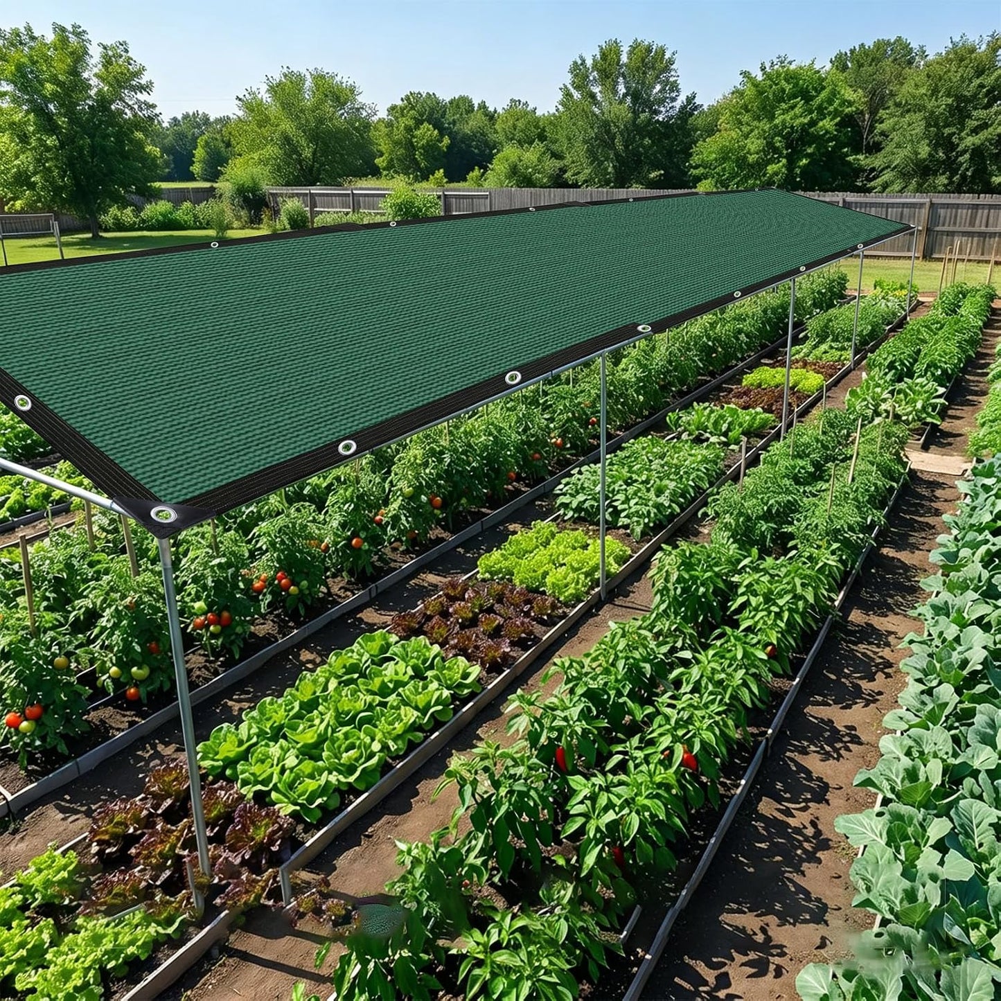 80% Shade Cloth-Durable UV Blocking Mesh Tarp for Garden,Patio,Greenhouse & Chicken Coop-Sun Shade Cover with Grommets for Plants,Dog Kennel,Outdoor Use[Green 3×10FT]