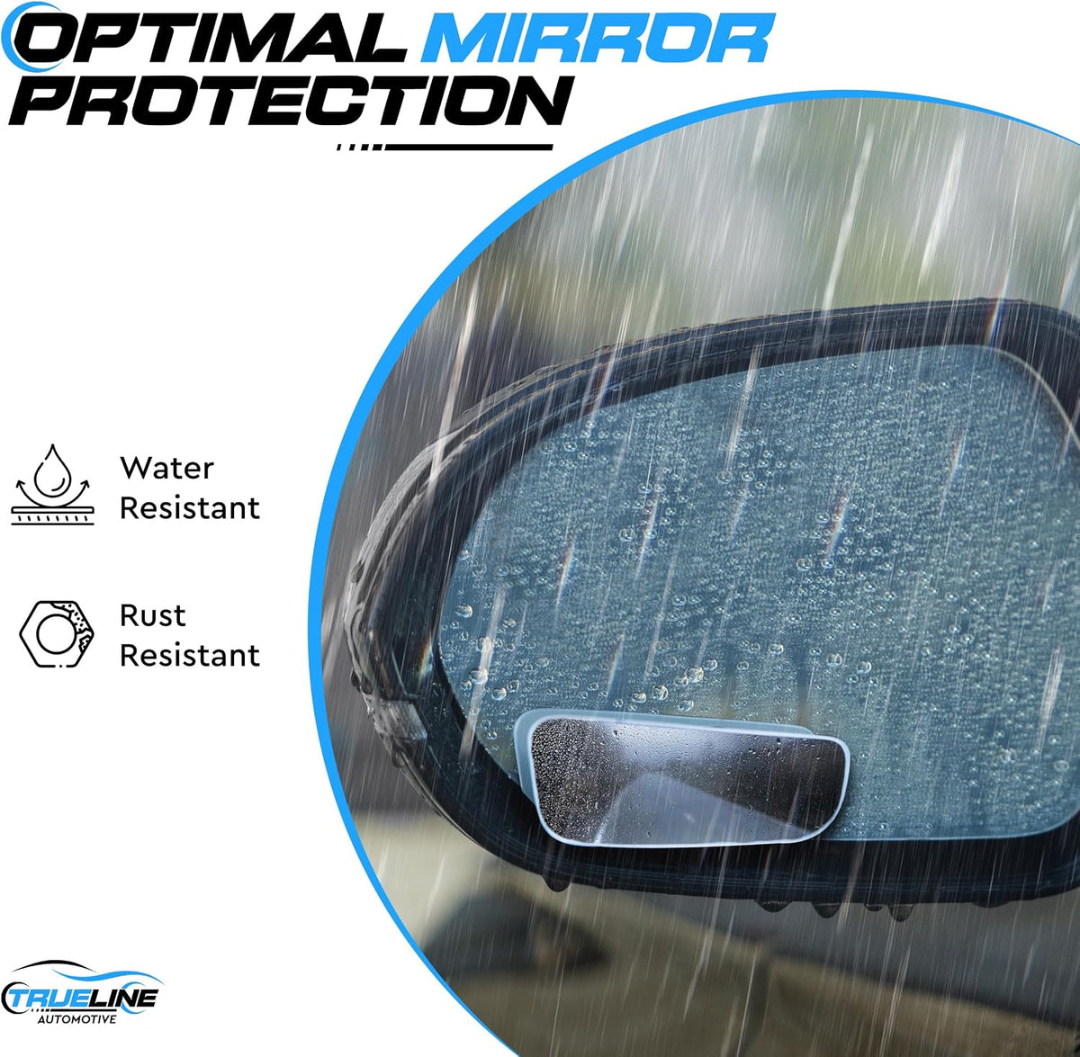 True Line Automotive 2 Pack Blind Spot Car Mirror - Frameless Car Blind Spot Mirror with Adjustable 360° View - Car Mirror Blindspot Mirror, Universal Fit, Wide Angle, Blindspot Mirror for Car