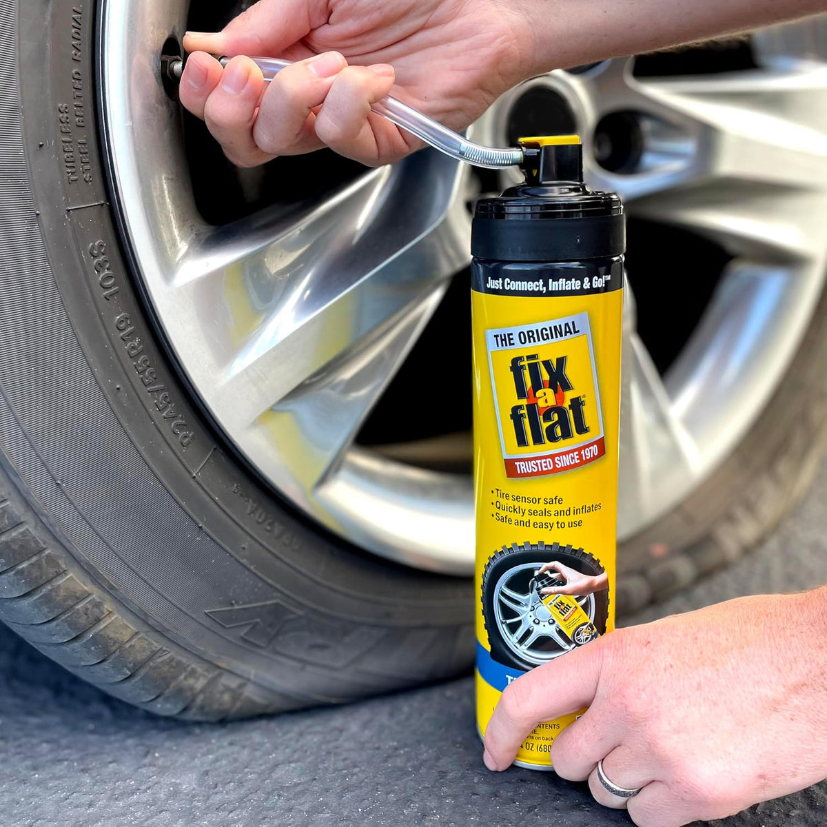 Fix-A-Flat S60369 Aerosol Emergency Flat Tire Repair and Inflator, for X-Large Tires, Eco-Friendly Formula, Universal Fit for All Cars, Trucks and SUVs, 24 oz. (Pack of 1)