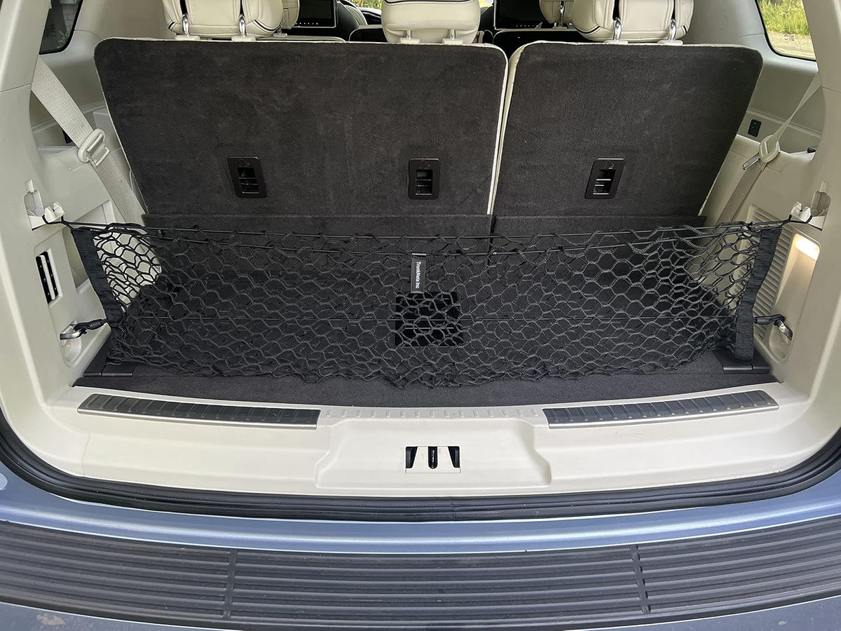 Envelope Style Automotive Elastic Trunk Mesh Cargo Net for Lincoln Navigator 2018-2026 - Premium Trunk Organizer and Storage - Luggage Net for SUV- Best Car Organizer for Ford Expedition
