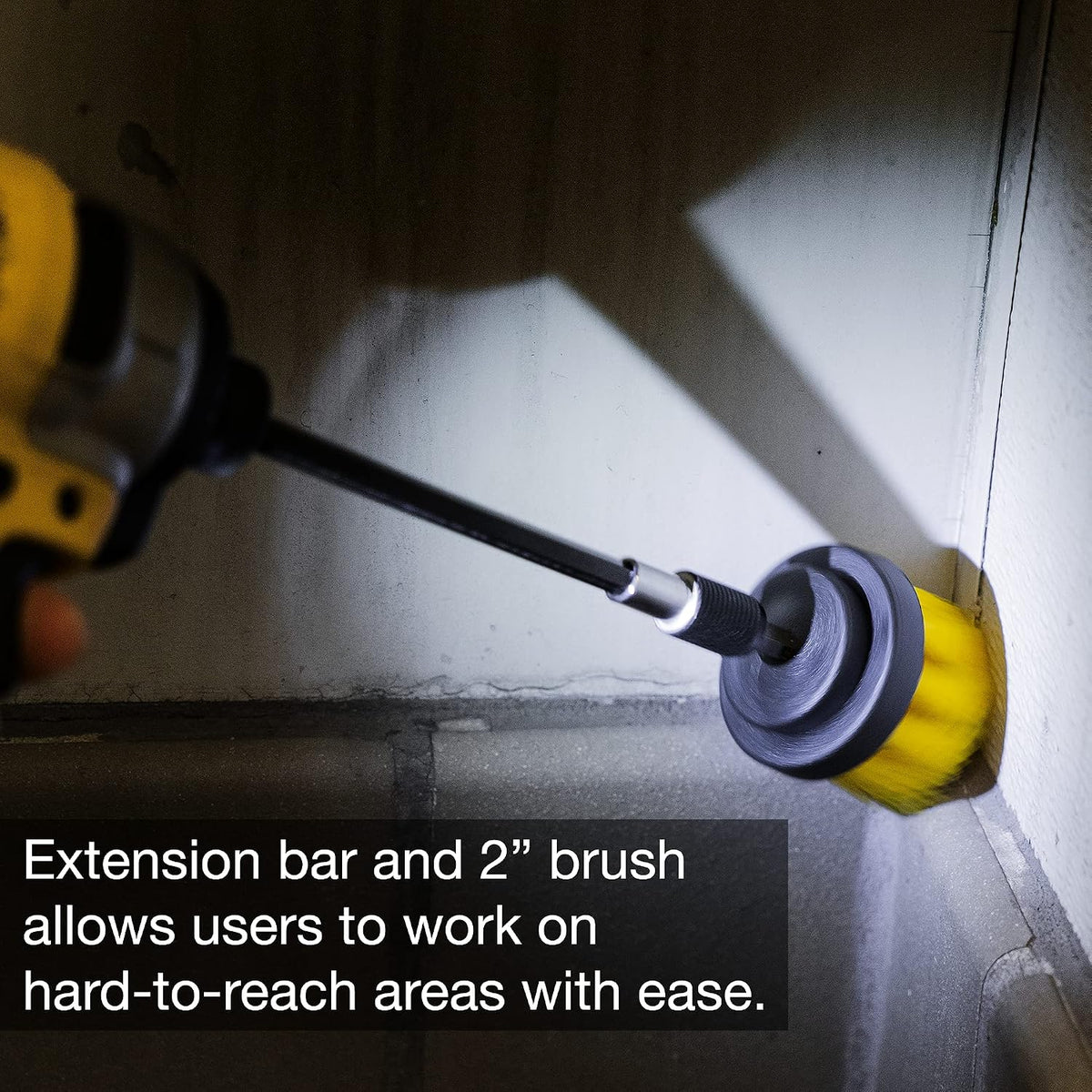 NEIKO 00321A Drill Brush Set, 9-Piece All-Purpose Scrubbing Attachments for Cleaning & Car Detailing, Extended-Reach Power Scrubber