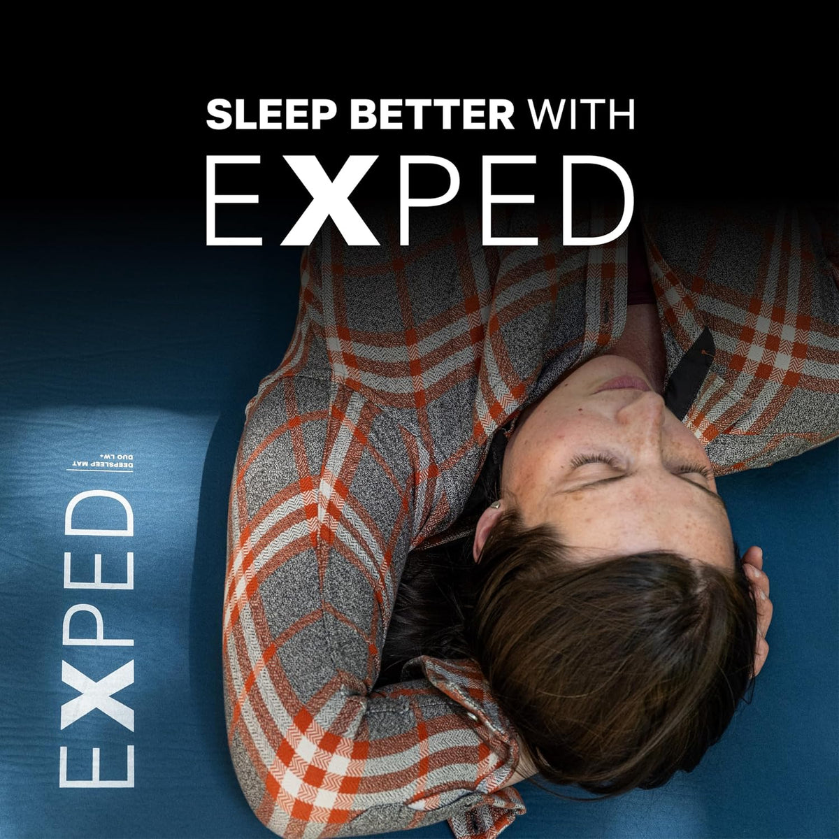 Exped DeepSleep Mat, Duo Long Wide Plus | Self Inflating Firm Car Sleeping Mat, 3” Foam Pad, Pump Included