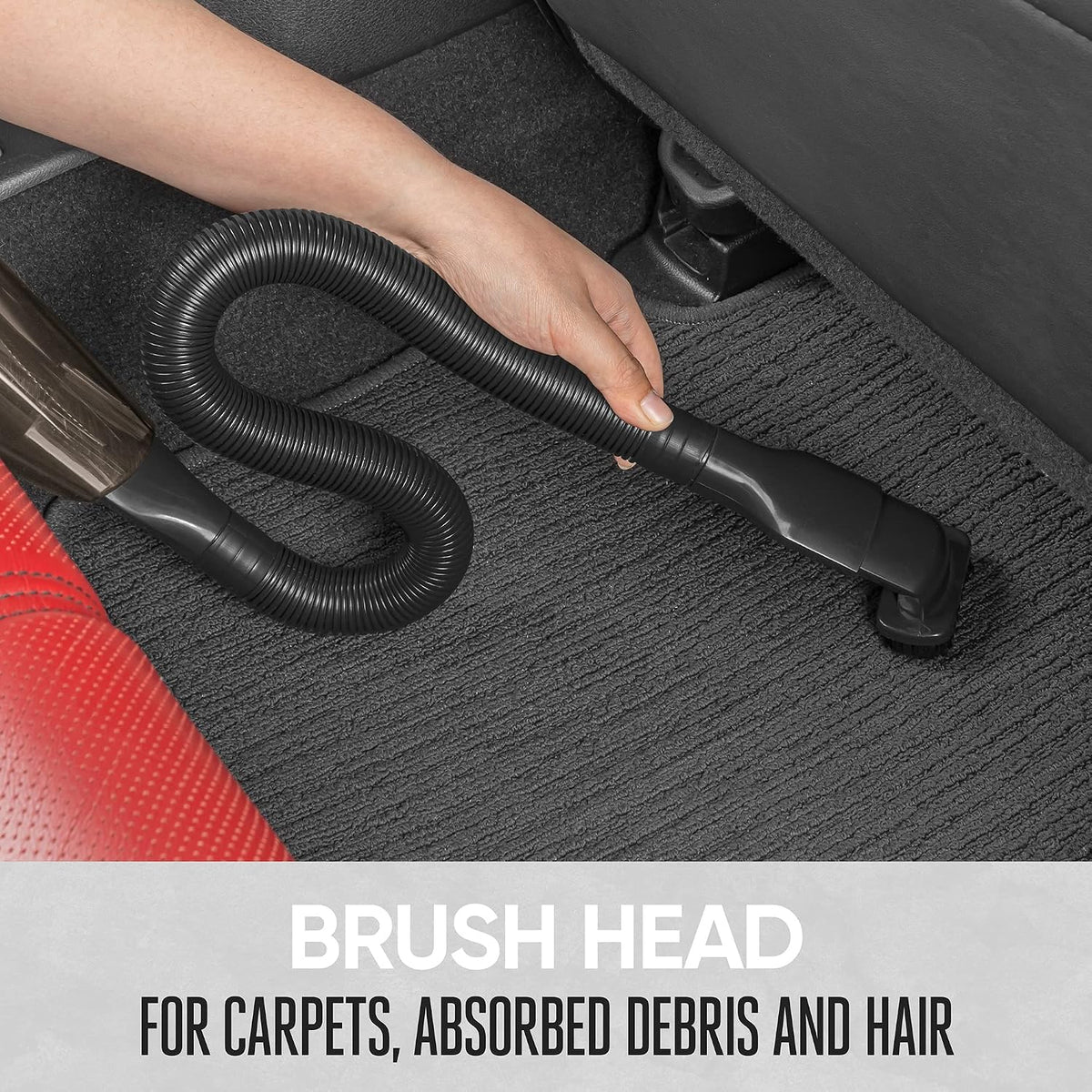 Motor Trend Lightweight & Portable Handheld Car Vacuum Cleaner Interior Cleaning Wet or Dry Mess Includes 3 Accessories + Filter & Carrying Bag Powerful Suction 15 Ft Extra Long Cord