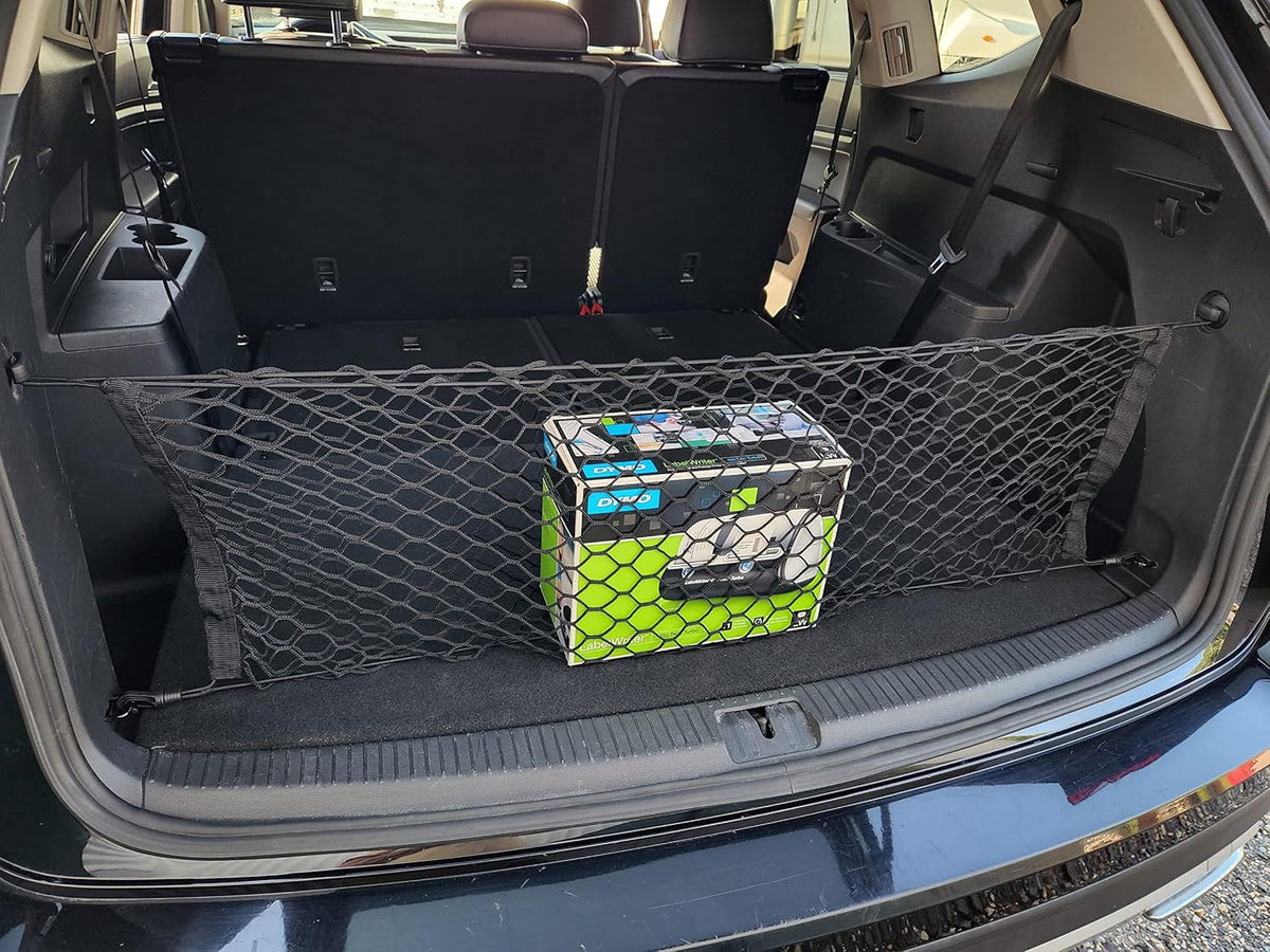 Envelope Style Automotive Elastic Trunk Mesh Cargo Net for Volkswagen Atlas 2017-2024 - Premium Trunk Organizers and Storage - Luggage Net for Crossover - Best Car Organizer for Volkswagen Atlas