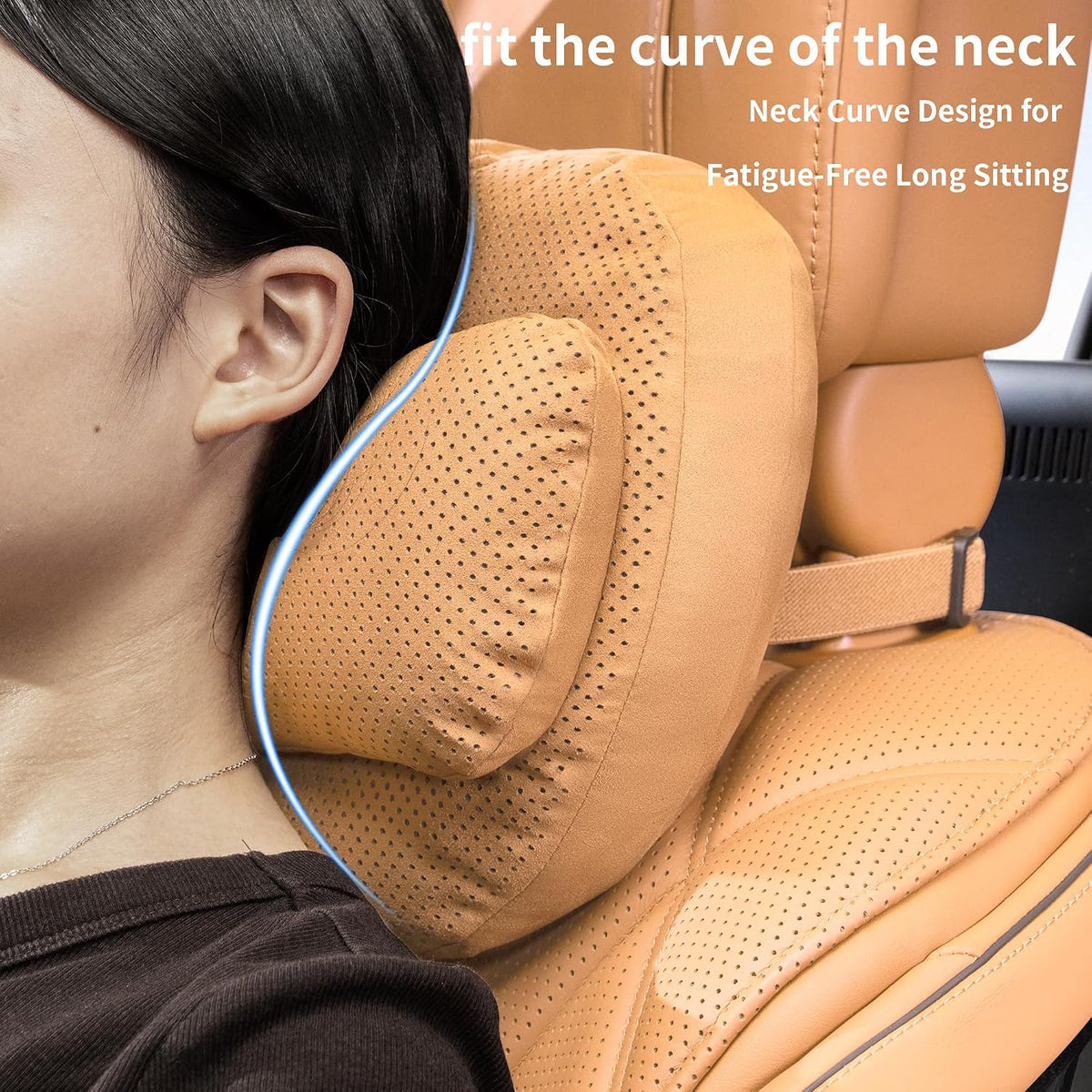 2 Pack Car Neck Pillow, Soft Car Headrest Pillow for Neck Support