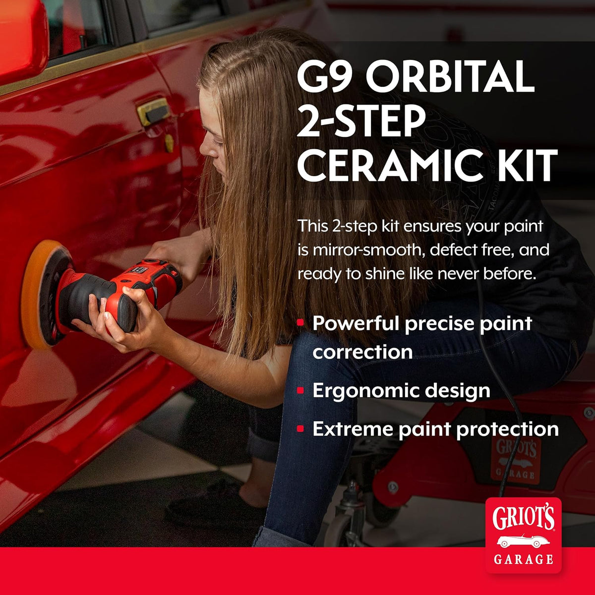 Griot's Garage 11558 G9 Orbital 2 Step Ceramic Kit for Car Polishing