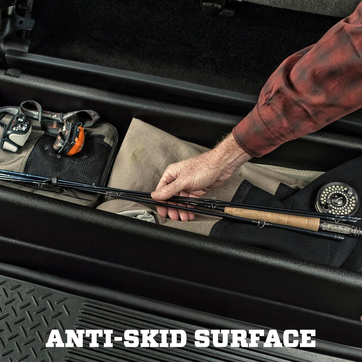 Husky Liners GearBox Storage Systems | Fits 2009-2014 Ford F-150 SuperCrew (Crew Cab) w/subwoofer, will NOT Fit SuperCab (EXT Cab) | Under Seat, 1-pc Black - 09251