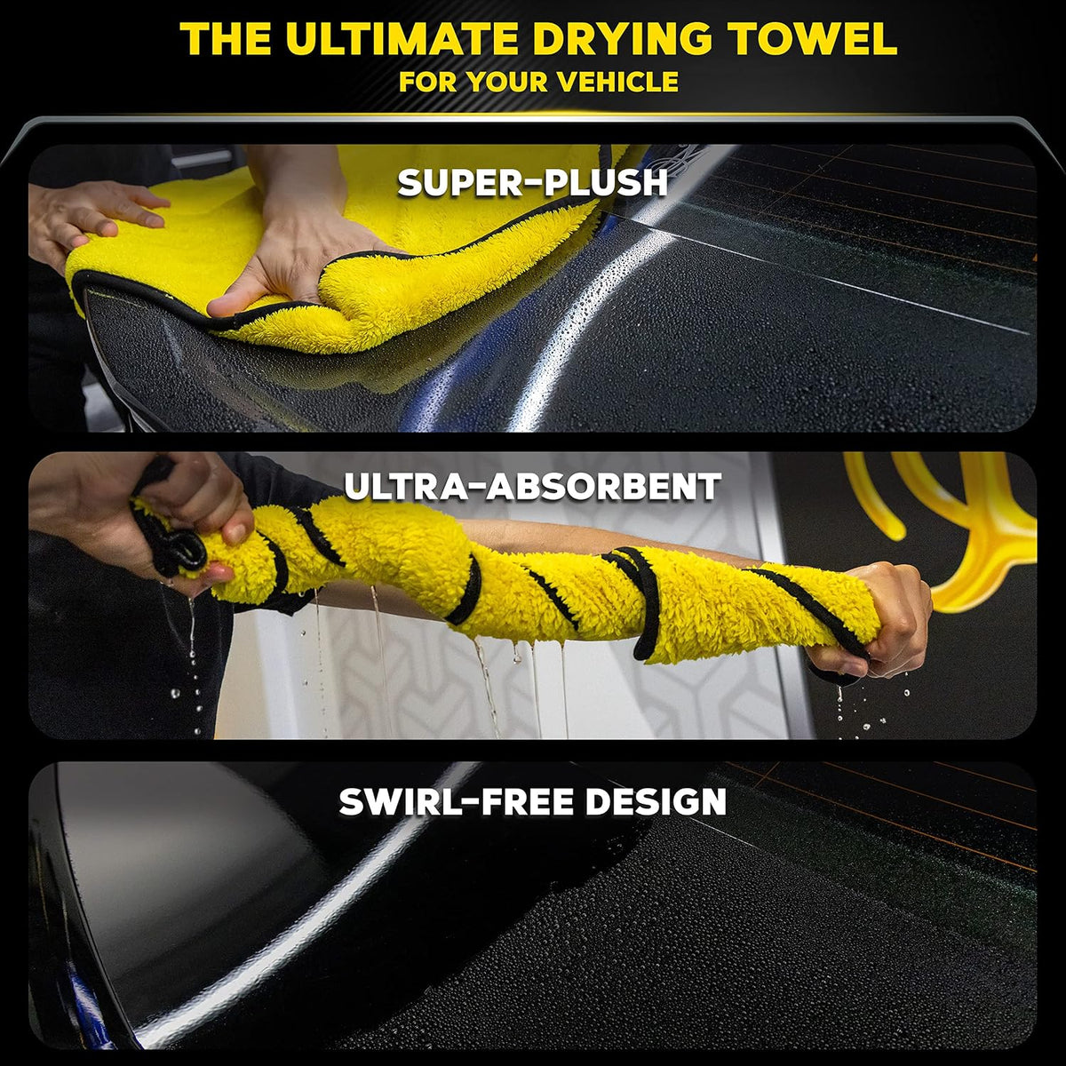 Meguiar's X190400 Supreme Shine Drying Towel, Large Super Plush‚ 1 Pack