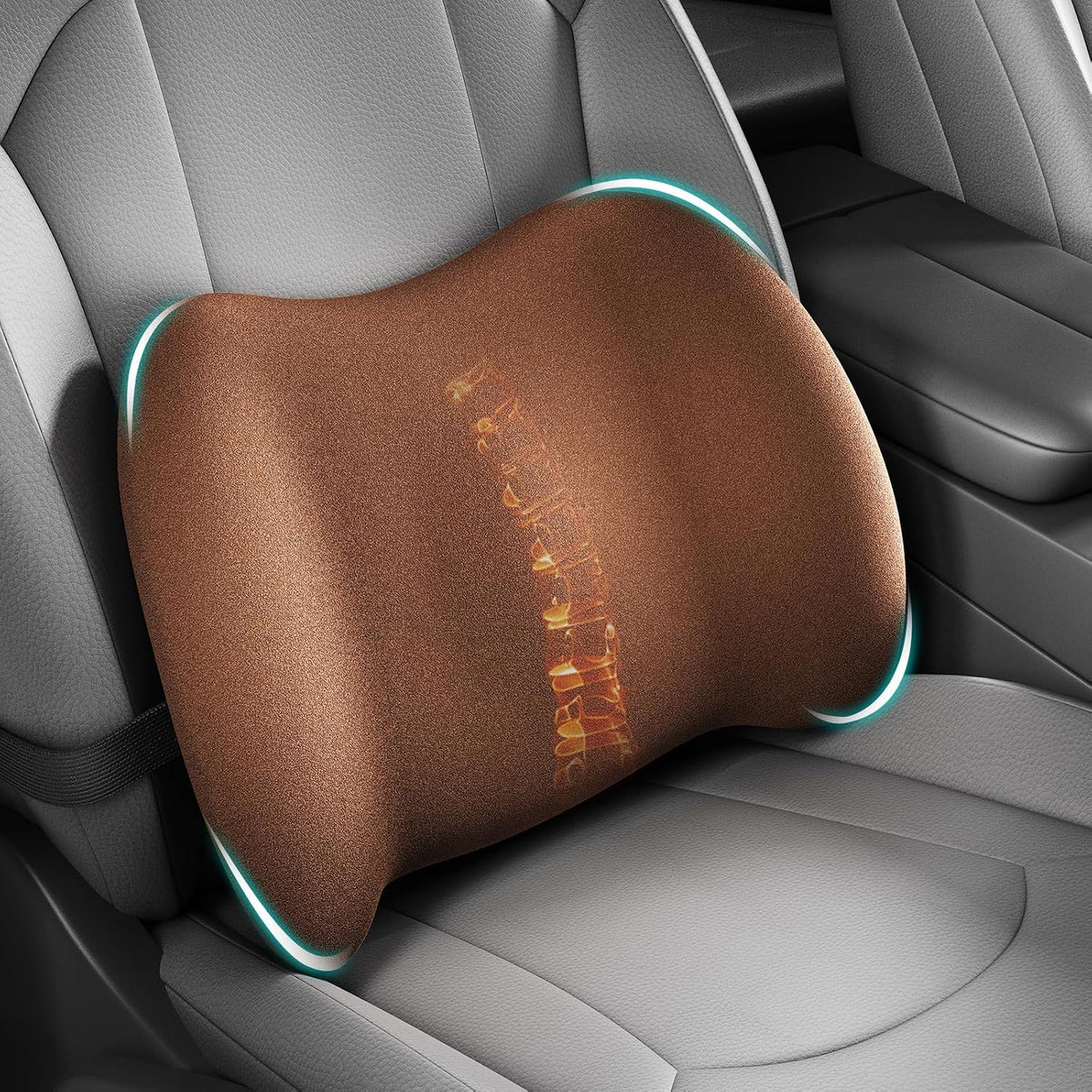 BYMECOST Lumbar Support Pillow for Car, Memory Foam Car Back Cushion