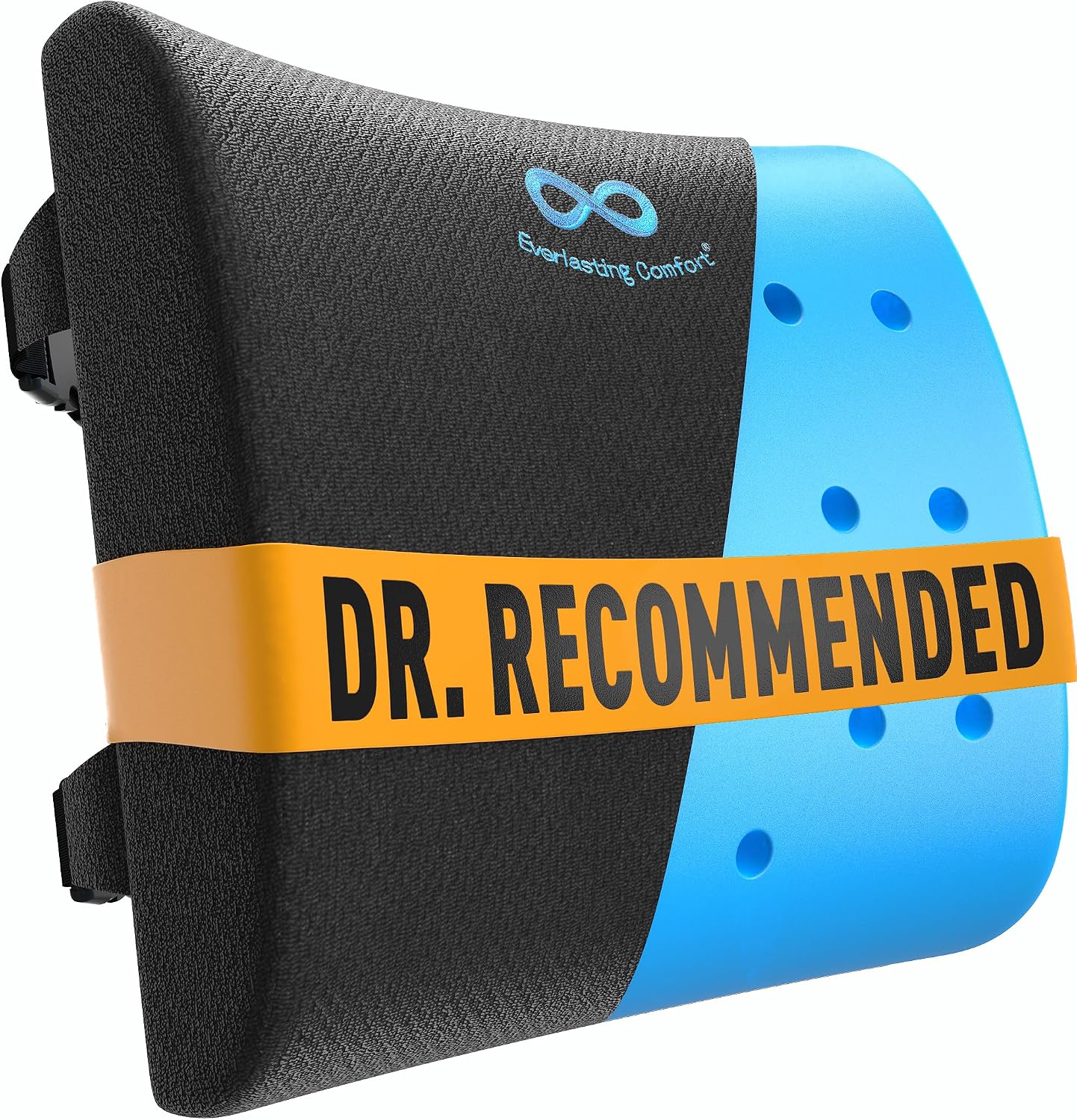 Everlasting Comfort The Original Lumbar Support Pillow for Office Chair - Improves Posture, Promotes Back Pain Relief - Superior Back Support for Gaming and Desk Chairs - Lumbar Pillow for Car, Couch