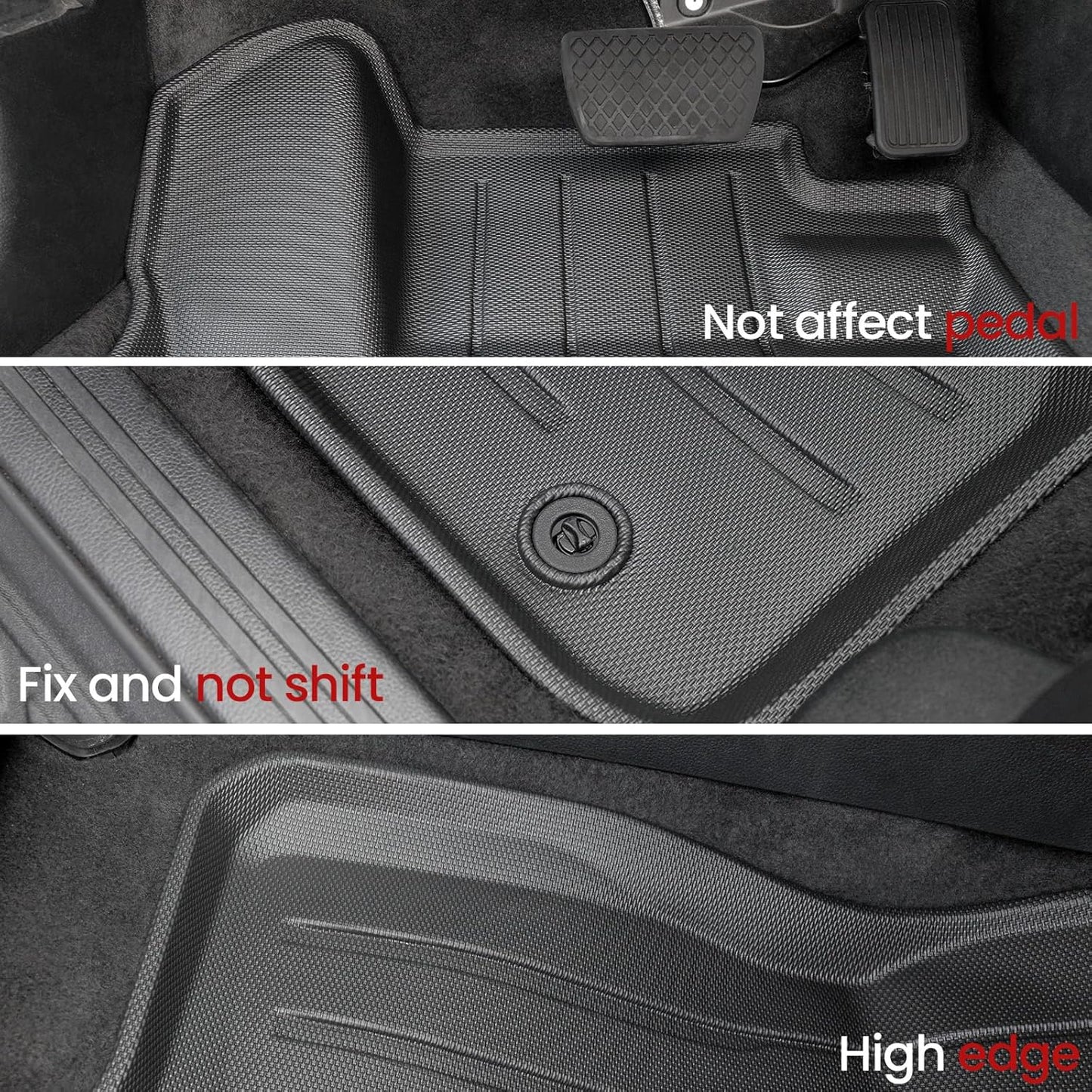 Floor Mats Cargo Mat Set for Honda CRV 2026 2025 2024 2023 Car Mat Accessories(Include Hybrid), All Weather TPE Cargo Liner Door Sill Protectors for CR-V Gas Hybrid(Full Set Mats)