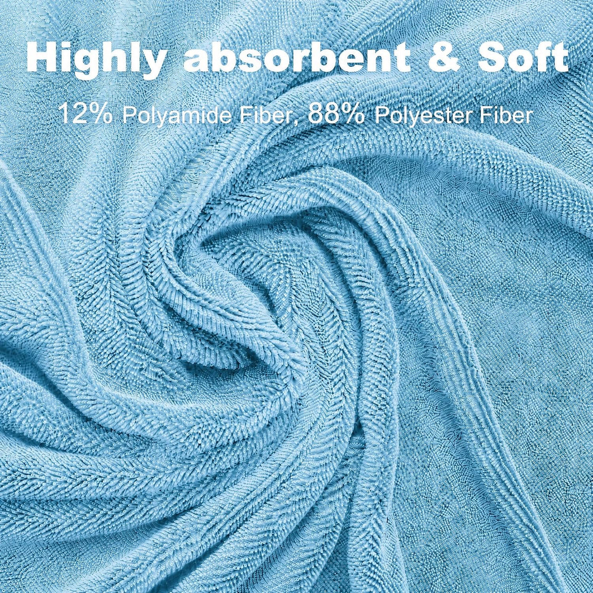 JOYMOOP Car Drying Towels,High-Density Microfiber Towel for Car, Blue