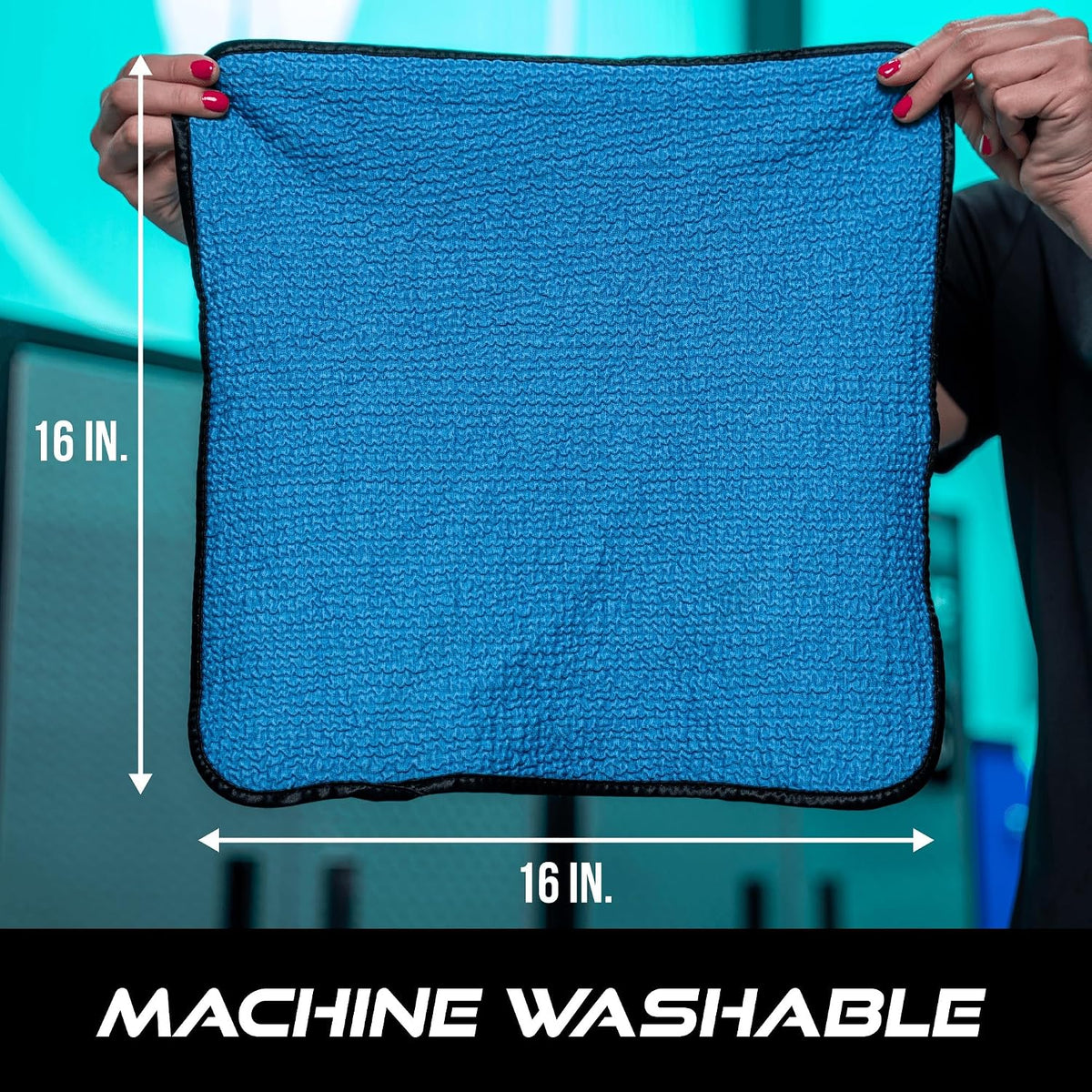 VIKING Glass Microfiber Cleaning Cloth for Car, 16 inch x 16 inch, 4 Pack