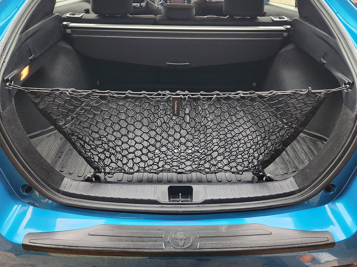 Envelope Style Automotive Elastic Trunk Mesh Cargo Net for Toyota Prius 2016-2024 - Premium Trunk Organizer and Storage - Luggage Net for Sedan - Best Car Organizer for Toyota Prius (XW50)