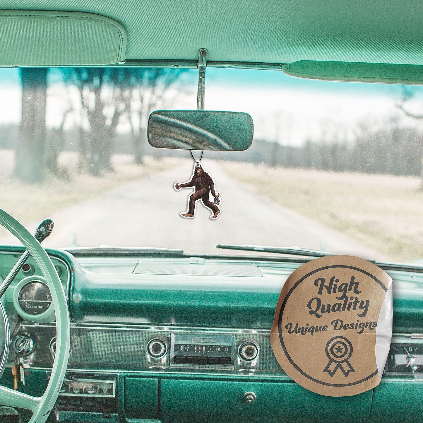 Sasquatch Car Air Fresheners 4 Pack, Car Air Fresheners Scented With Premium Oils By Fresh Fresheners (4 Pack)