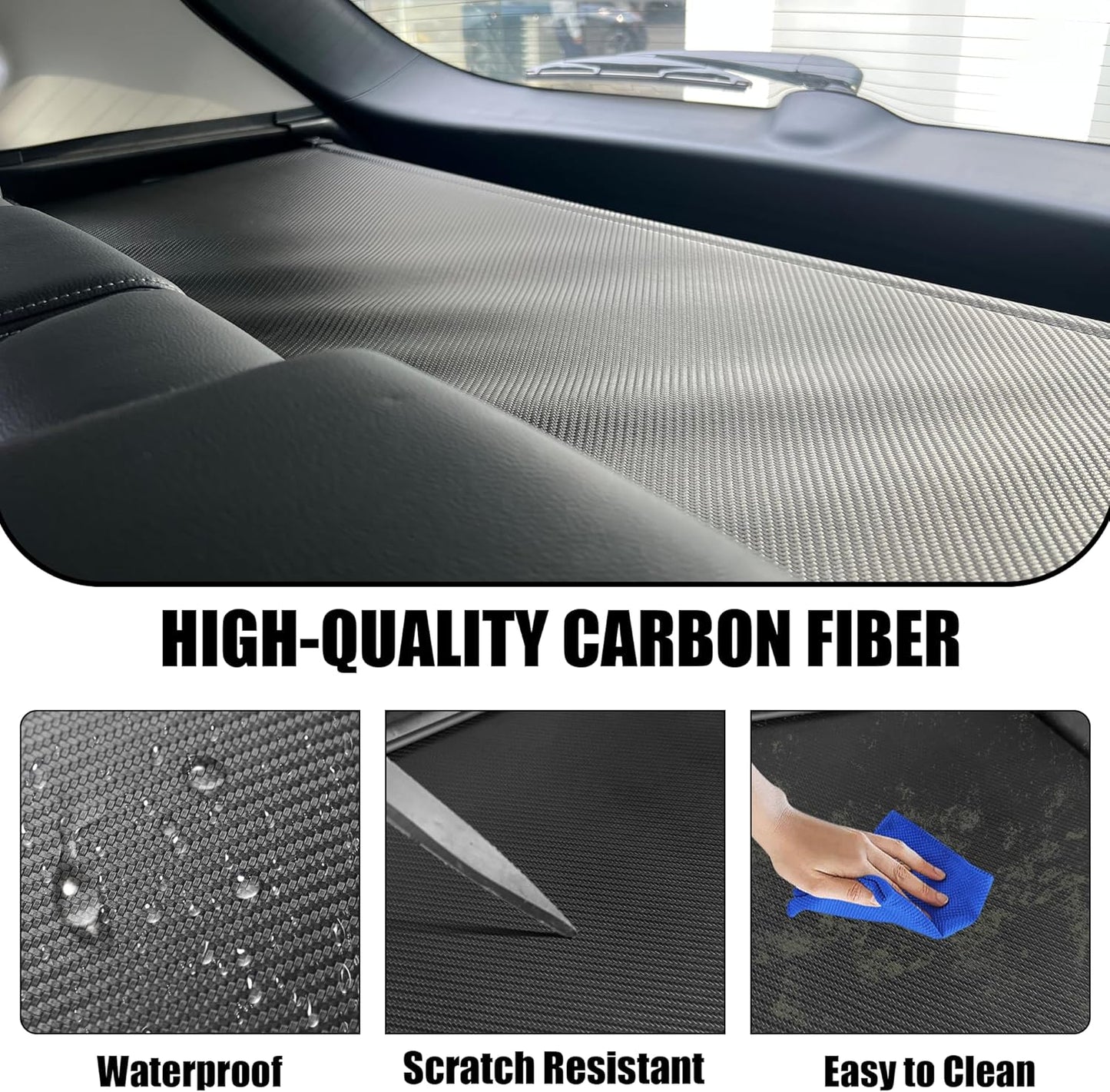 Retractable Cargo Cover for 2026 2025 2024 Subaru Crosstrek, Rear Trunk Cover Compatible with Subaru Crosstrek 2024-2026 Security Shielding Shade No Gap Car Accessory Black, Carbon Fiber