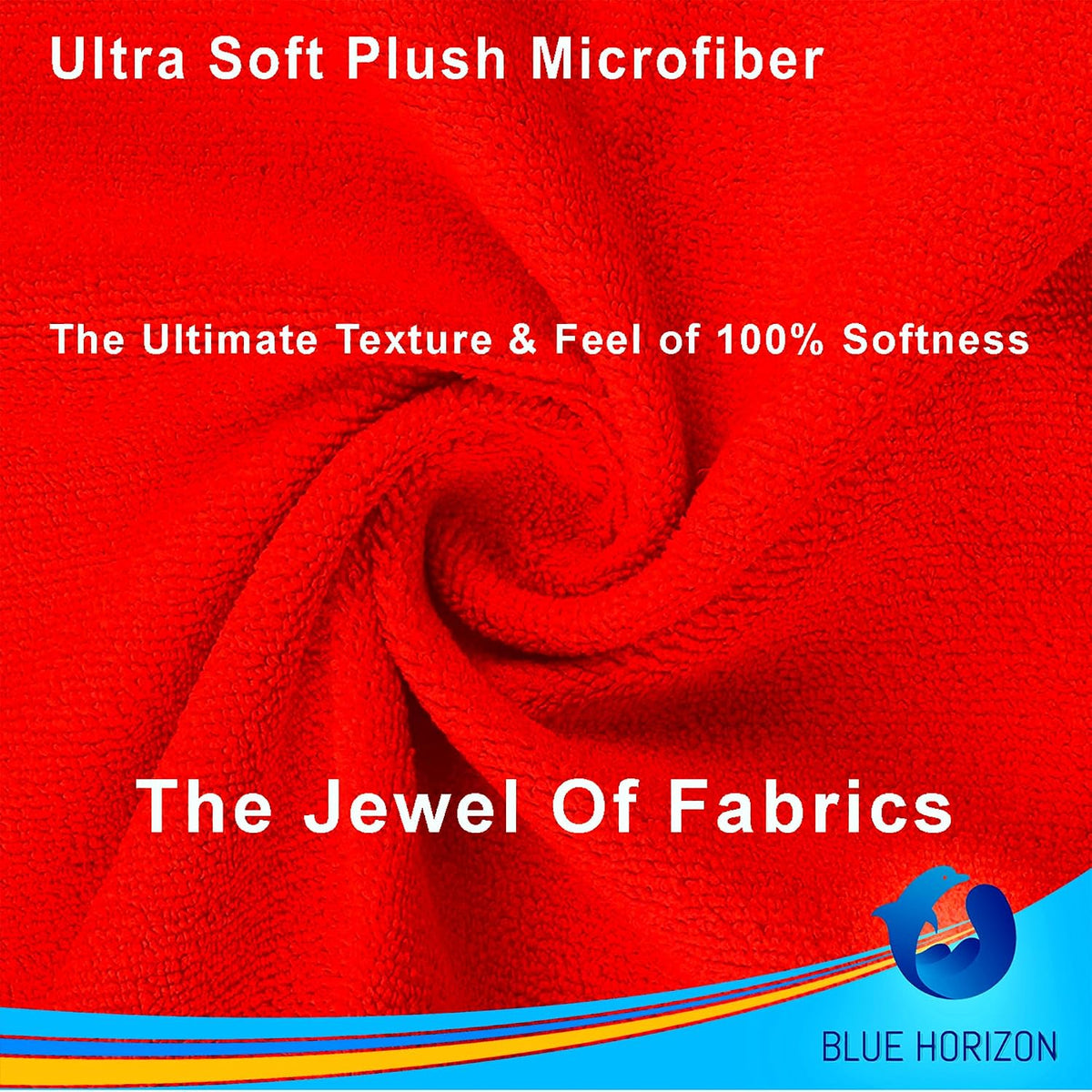 Red Microfiber Cleaning Towels, 3 Dozen Dual-Sided Cleaning Cloths Bulk Pack, Ultra Soft Plush Wash-Cloths, Micro-fiber Detailing Cleaning Cloths for Car, Household and Commercial (Red, 16" x 16")