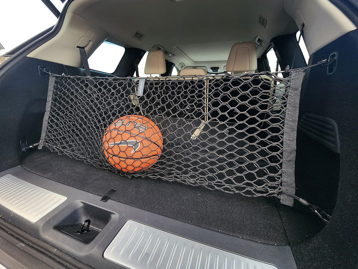 Envelope Style Elastic Trunk Mesh Cargo Net for Infiniti QX60 (L51) Pure Luxe Sensory 2022-2026 - Premium Trunk Organizers and Storage - Luggage Net for SUV - Best Car Organizer for Infiniti QX60