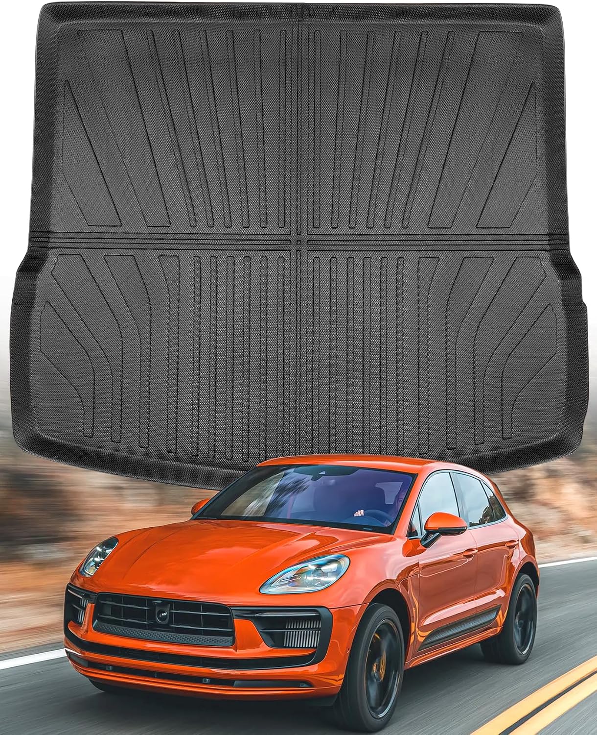 Trunk Mats Cargo Liner for Porsche Macan 2014-2026 | All Weather | Heavy Duty | TPE | Waterproof | Anti-Slip | Car Accessories