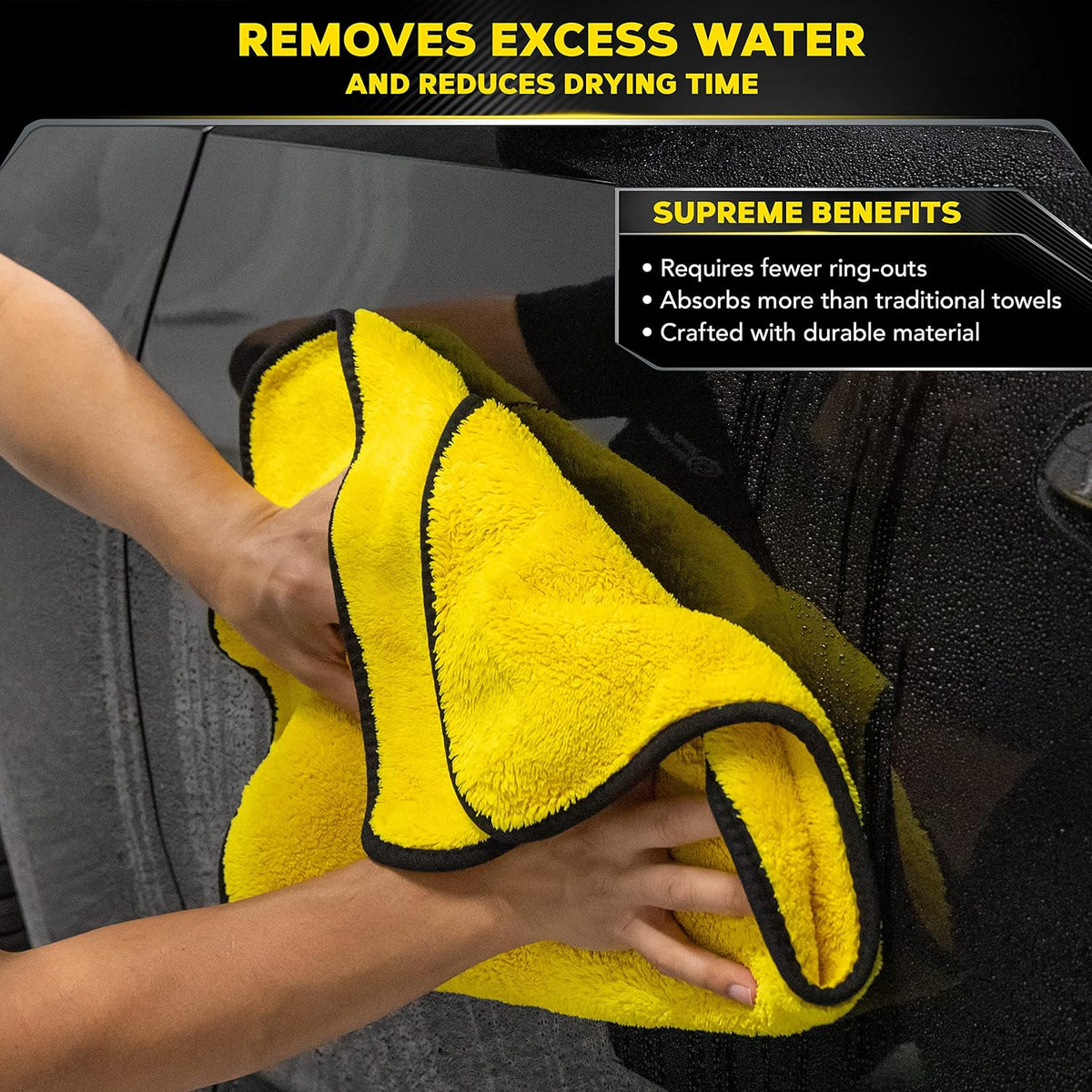 Meguiar's X190400 Supreme Shine Drying Towel, Large Super Plush‚ 1 Pack