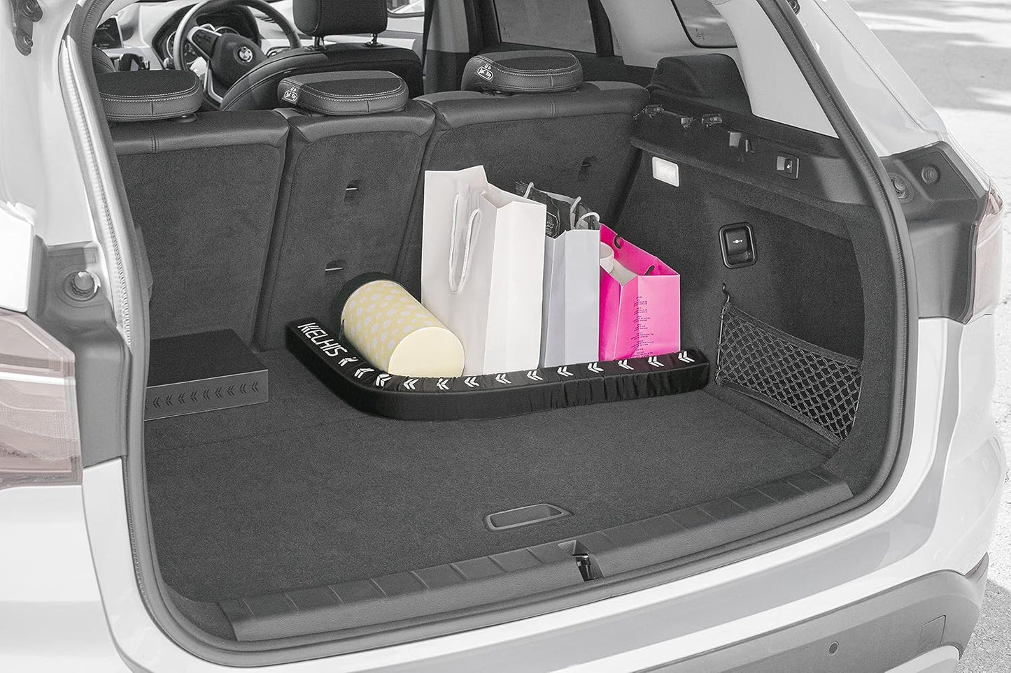 Flexistick Car Trunk Organiser - Unique Flexible Vehicle Tidy Storage Organisation Accessories for Auto Boot, SUV and Sedan (98cm)