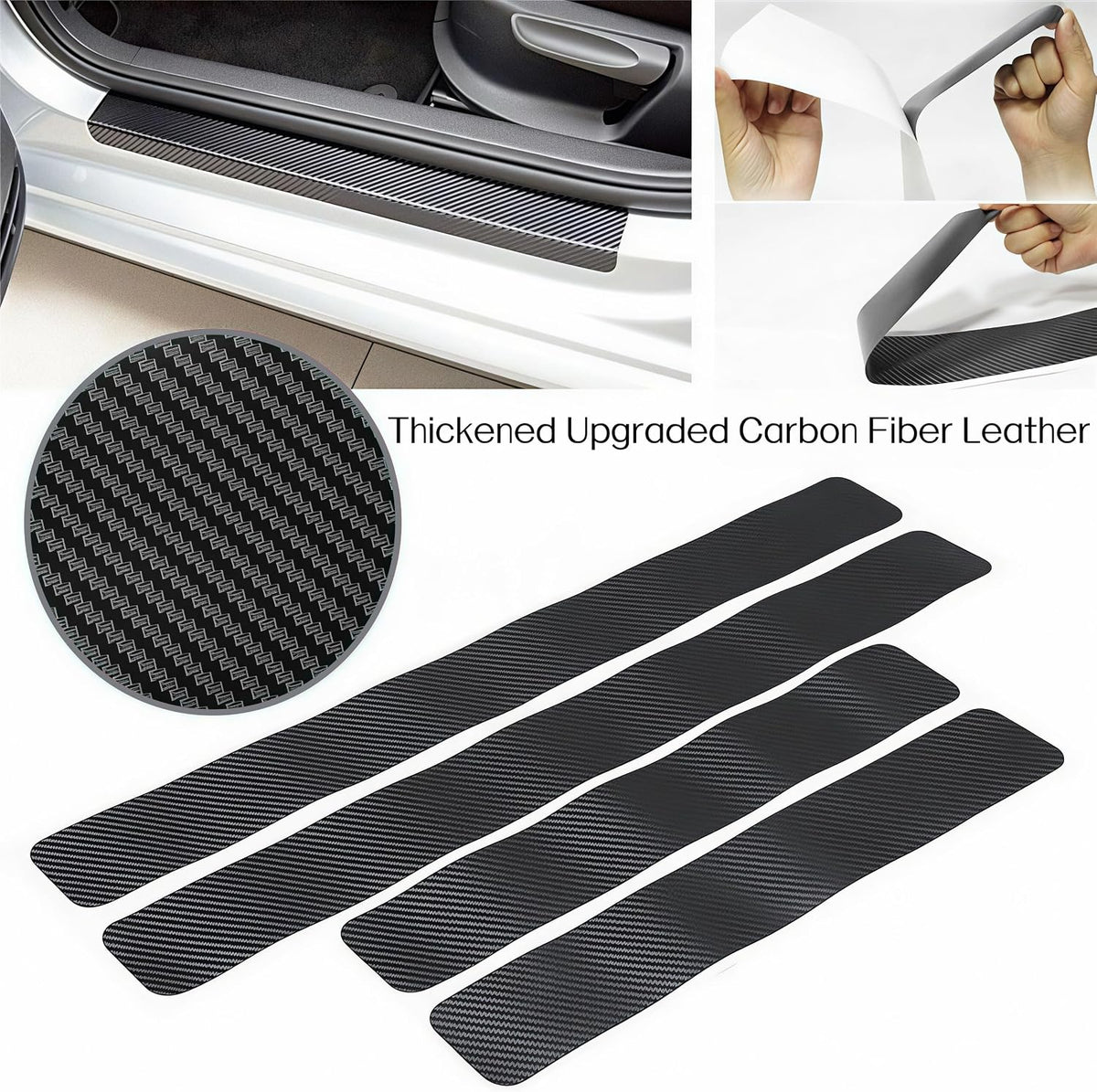 4PCS Car Door Sill Stickers Protecter Compatible with CRV Accessories