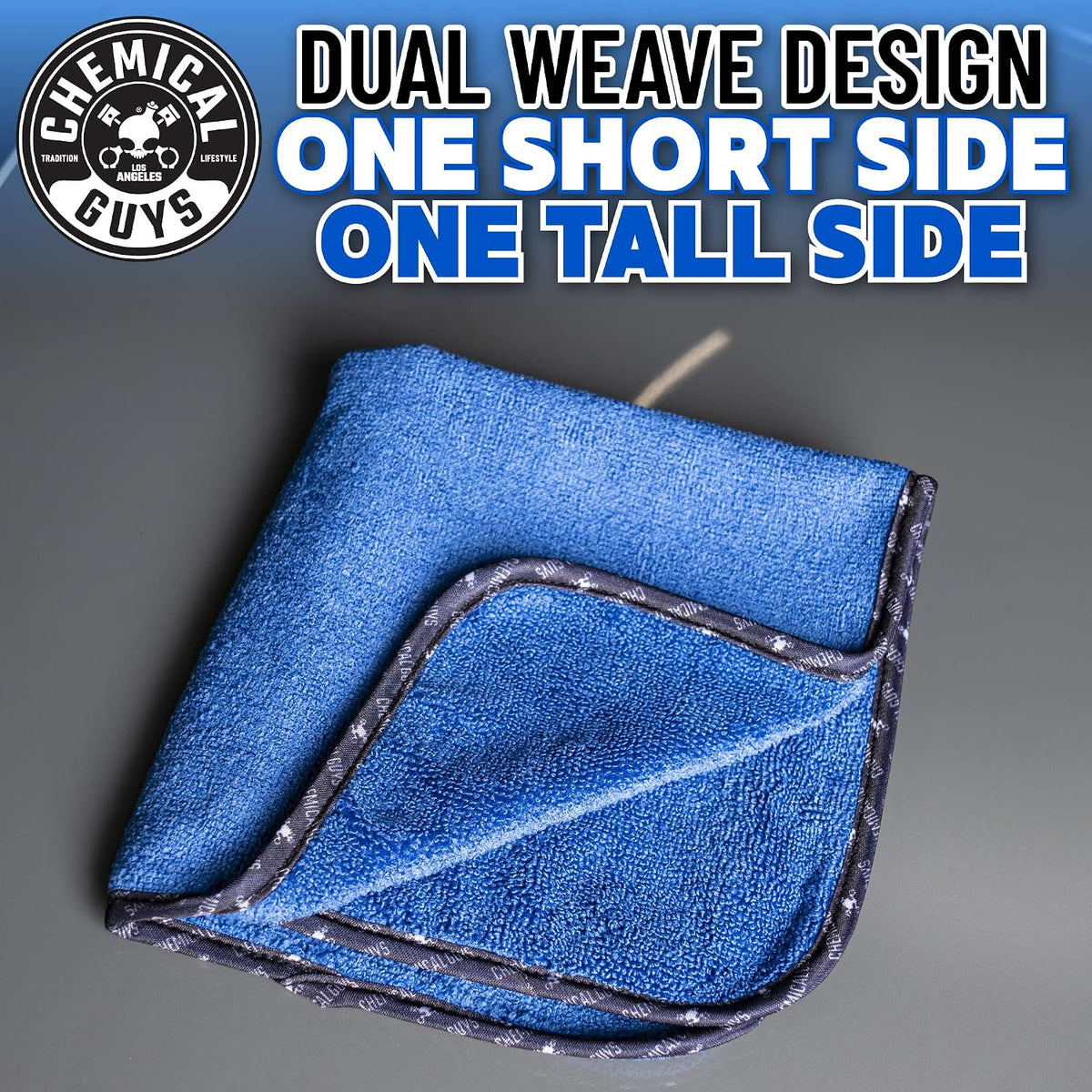 Chemical Guys, Professional Microfiber Towels, 16 x 16 in, Blue, 12 Pack | Ultra-soft, scratch-free towels to buff wax, dry panels and clean glass and interiors, machine washable