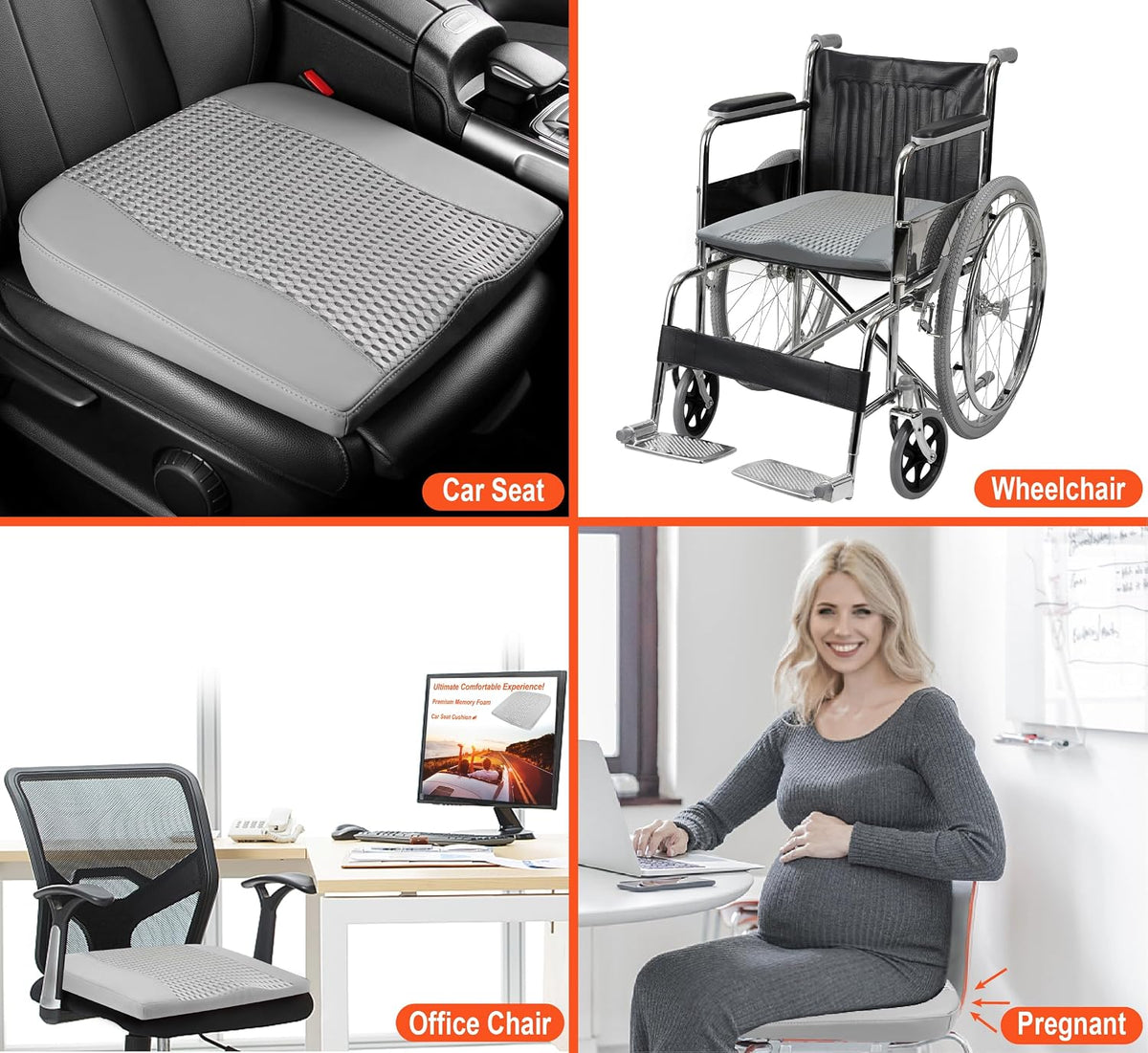 Lofty Aim Car Seat Cushion, Memory Foam Car Seat Cushions for Long Driving