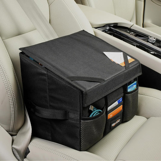 High Road Carganizer Front Seat Car Office Organizer and Mobile Office Work Truck Organizer with Filing Dividers and Desk Top Cover | Front Seat