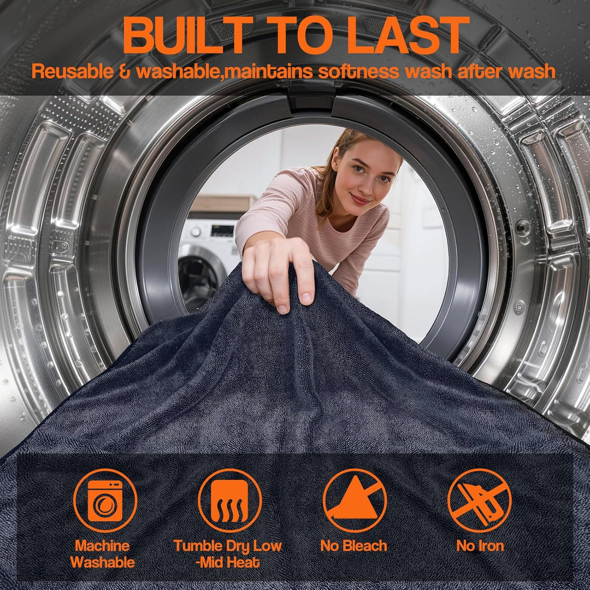 Car Drying Towels - 4 Pack 24 x 36 Inch Twisted Loop Microfiber Cloths