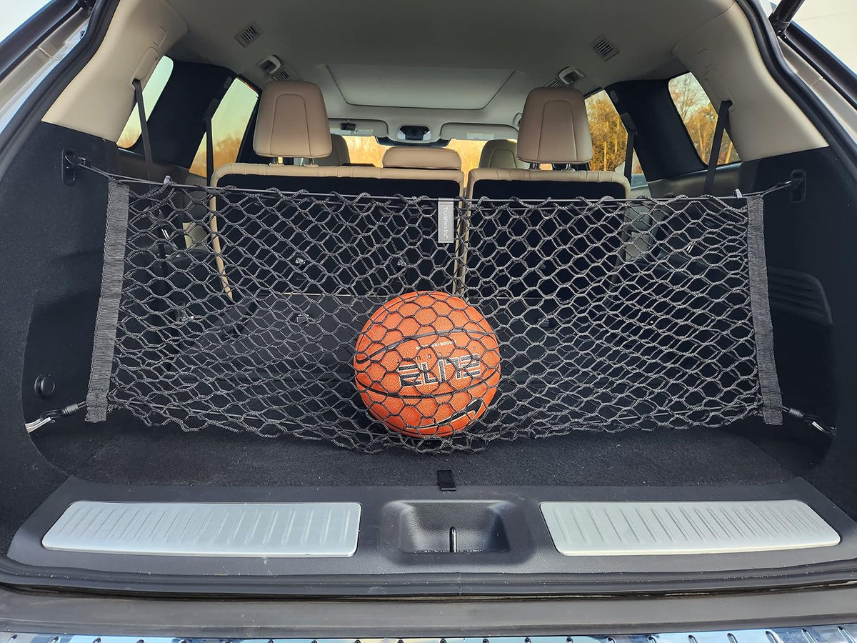 Envelope Style Elastic Trunk Mesh Cargo Net for Infiniti QX60 (L51) Pure Luxe Sensory 2022-2026 - Premium Trunk Organizers and Storage - Luggage Net for SUV - Best Car Organizer for Infiniti QX60