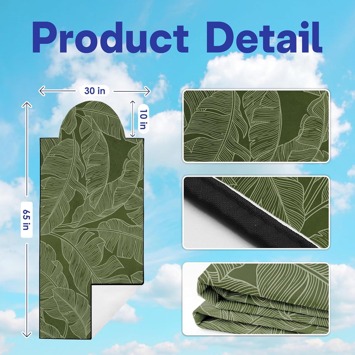 2 Pack Car Seat Towel Covers for Gym, Front Seats, Banana Leaf