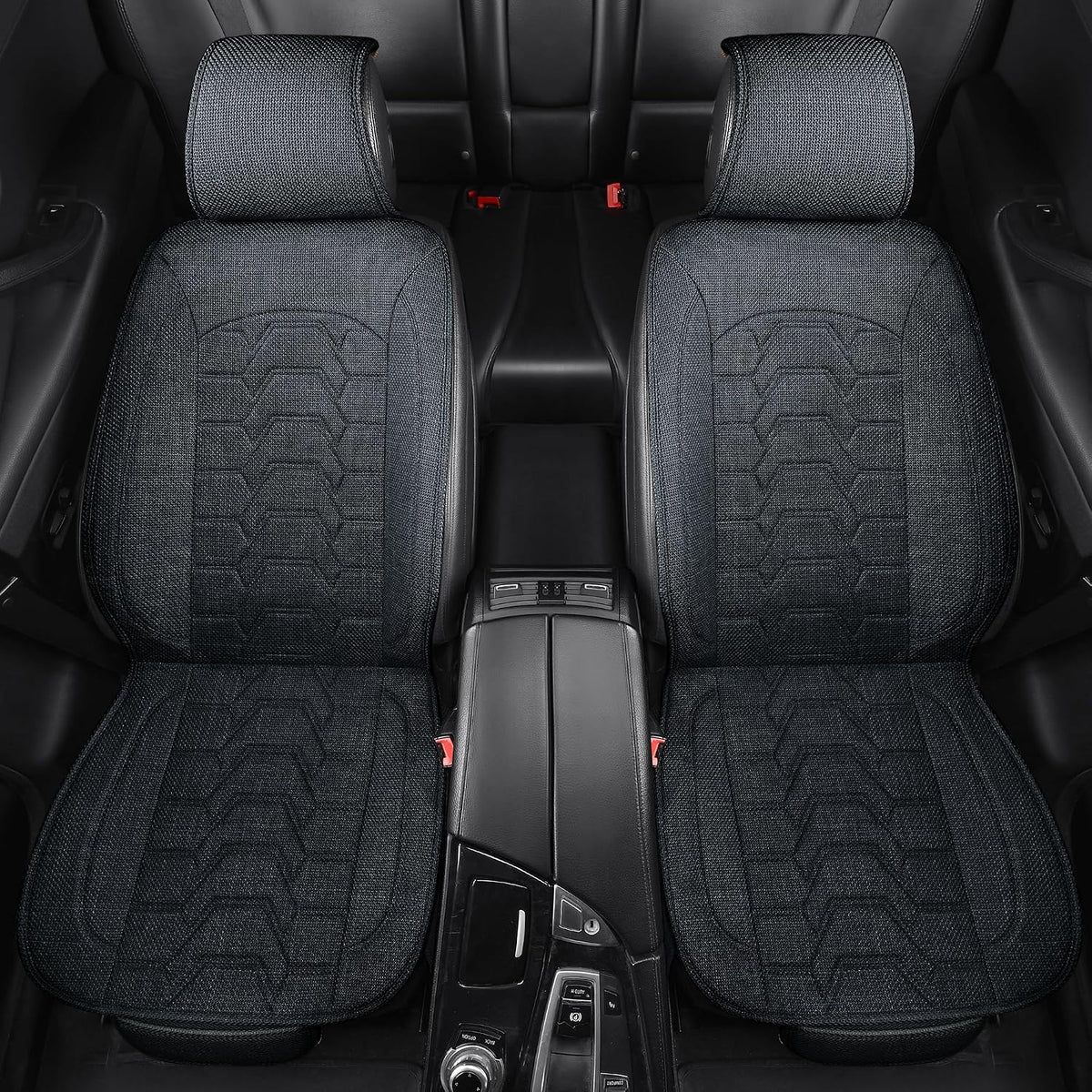 Linen Front Car Seat Covers Cloth Fabric Seat Protectors